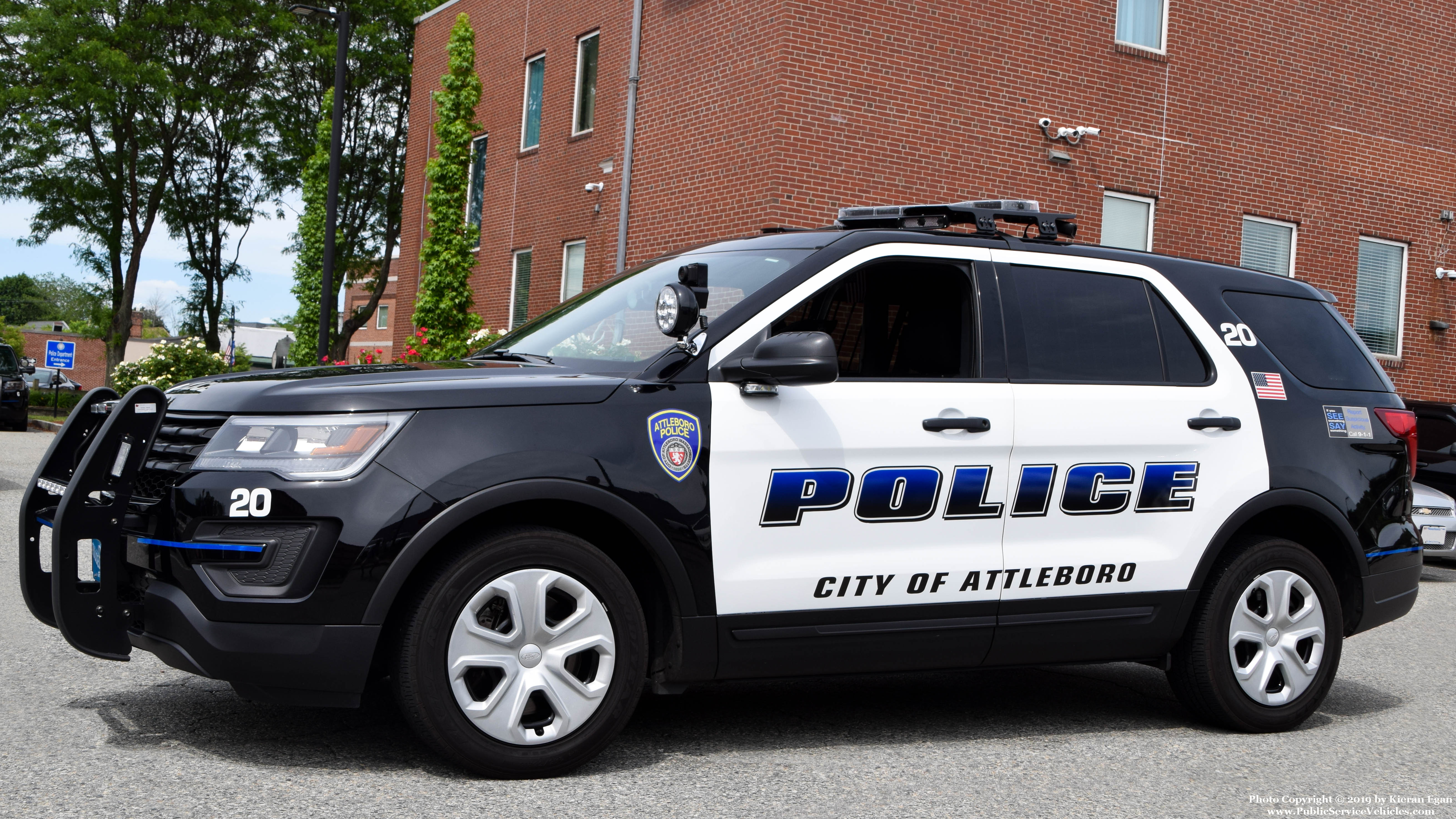 A photo  of Attleboro Police
            Car 20, a 2018 Ford Police Interceptor Utility             taken by Kieran Egan