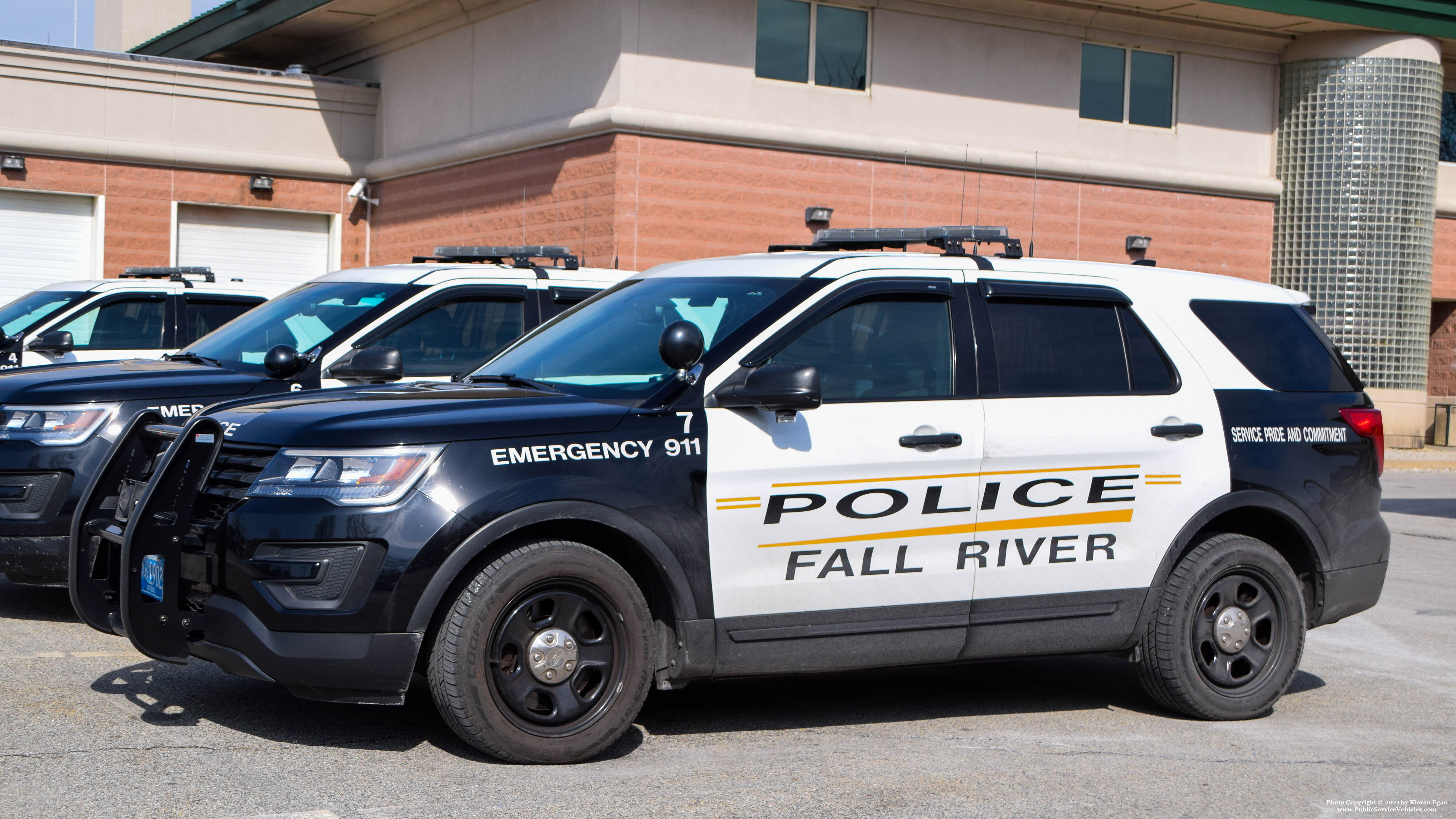 A photo  of Fall River Police
            Car 7, a 2017 Ford Police Interceptor Utility             taken by Kieran Egan