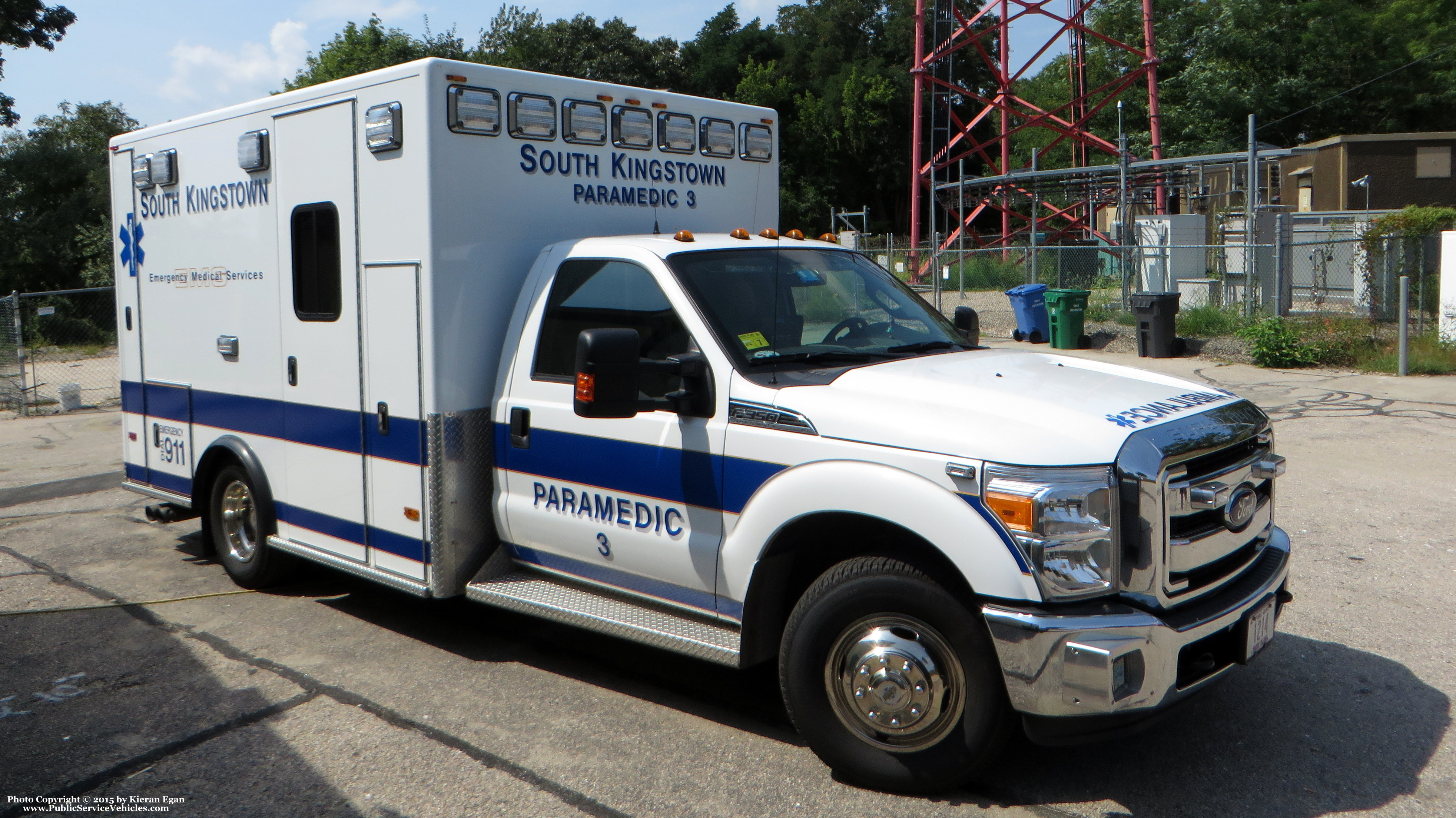A photo  of South Kingstown EMS
            Paramedic 3, a 2013 Ford F-550             taken by Kieran Egan