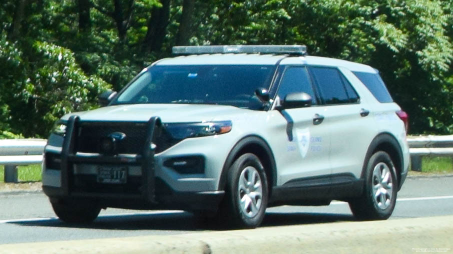 A photo  of Rhode Island State Police
            Cruiser 117, a 2020 Ford Police Interceptor Utility             taken by Kieran Egan