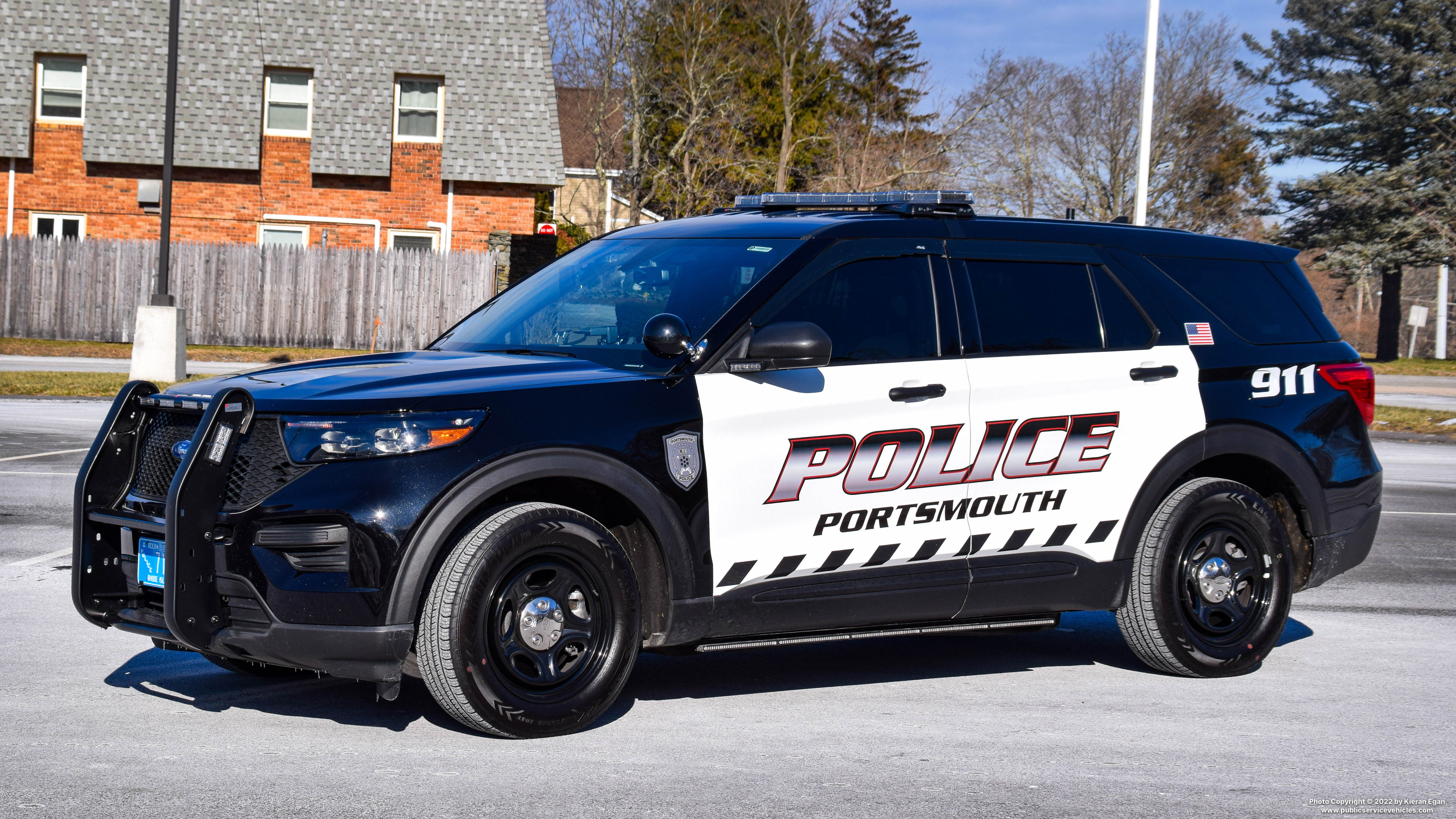 A photo  of Portsmouth Police
            Cruiser 7185, a 2021 Ford Police Interceptor Utility             taken by Kieran Egan