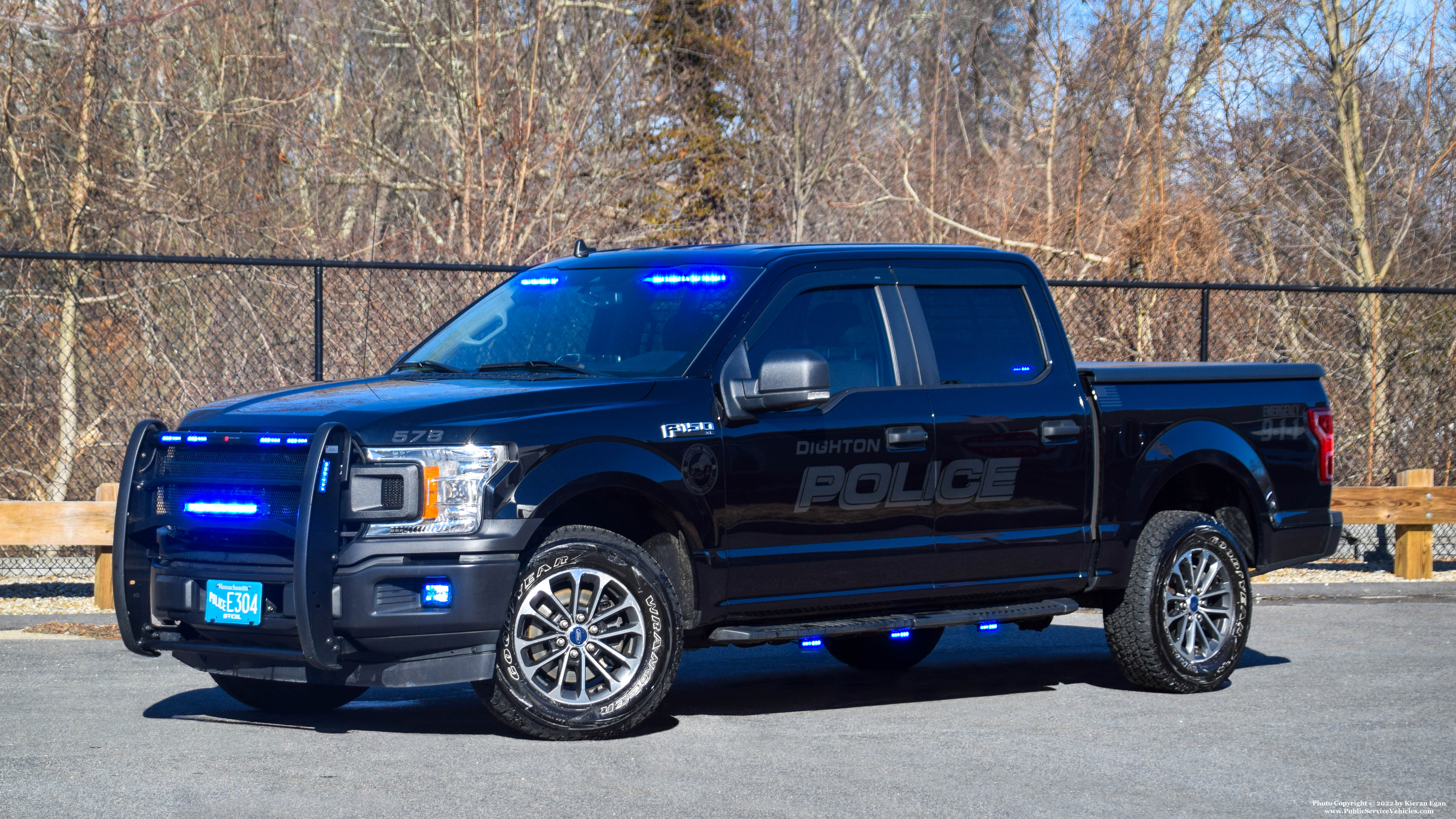 A photo  of Dighton Police
            Cruiser 578, a 2020 Ford F-150 Police Responder             taken by Kieran Egan