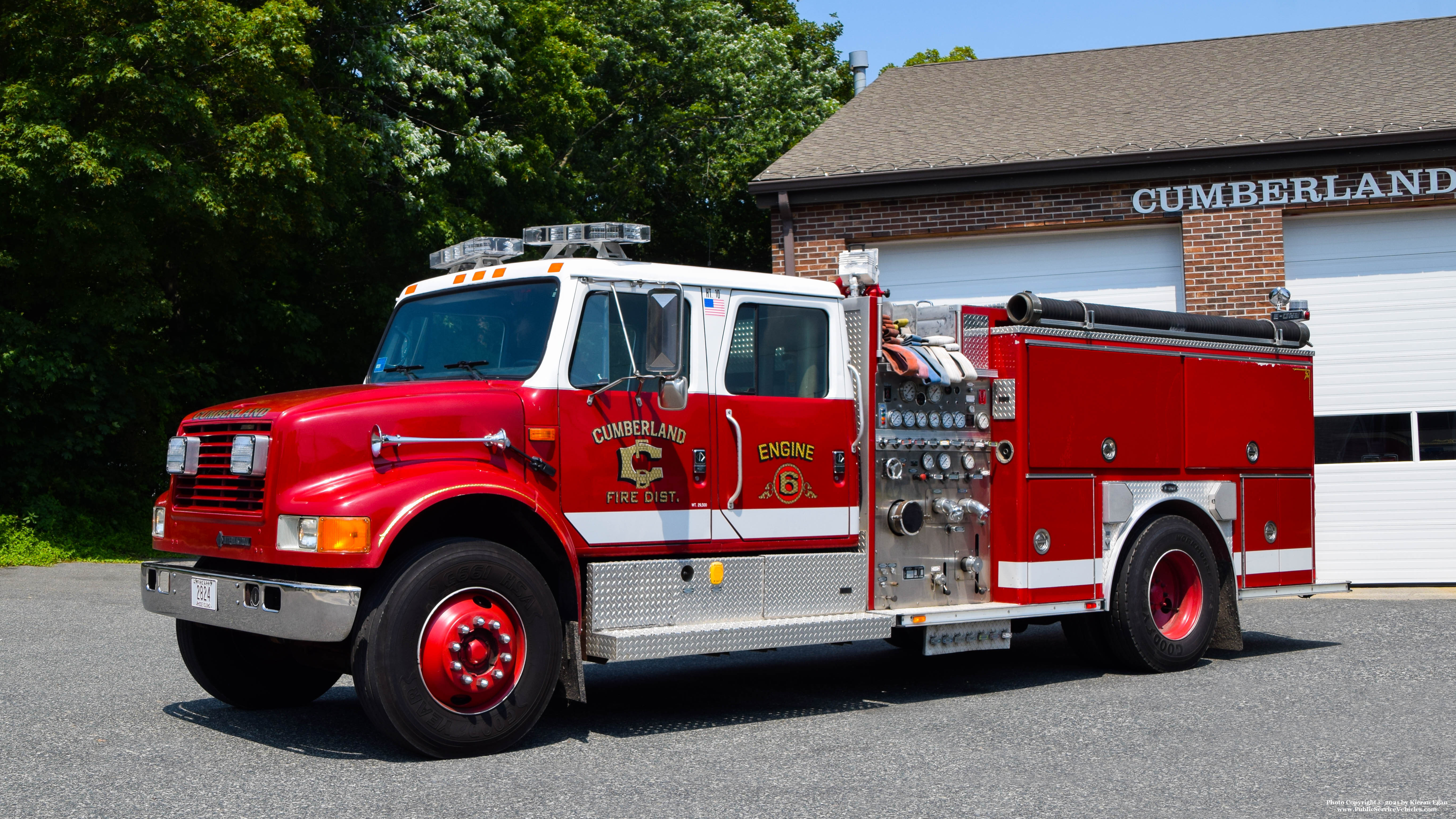 A photo  of Cumberland Fire
            Engine 6, a 1995 International/E-One             taken by Kieran Egan