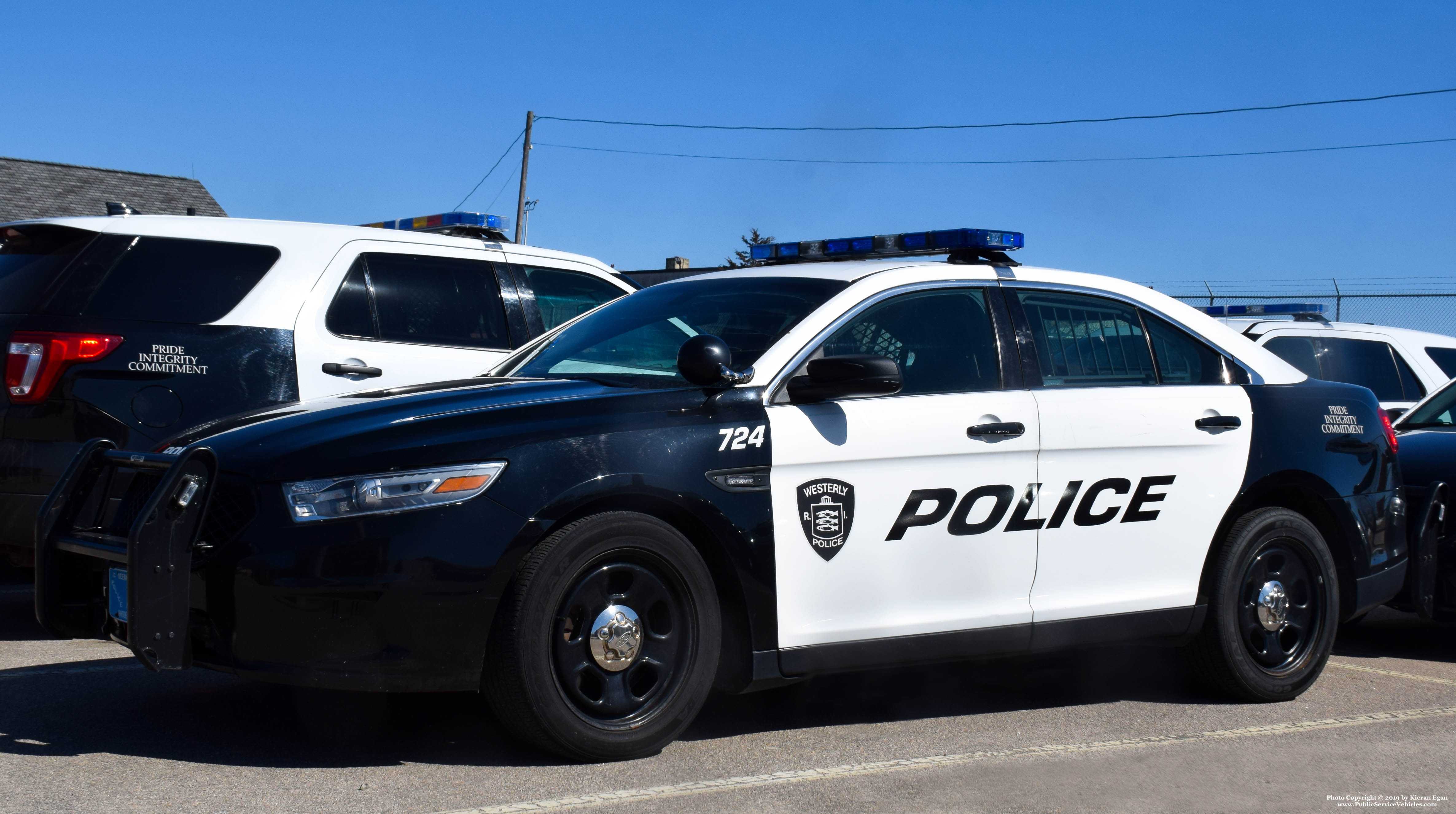 A photo  of Westerly Police
            Cruiser 724, a 2013-2019 Ford Police Interceptor Sedan             taken by Kieran Egan