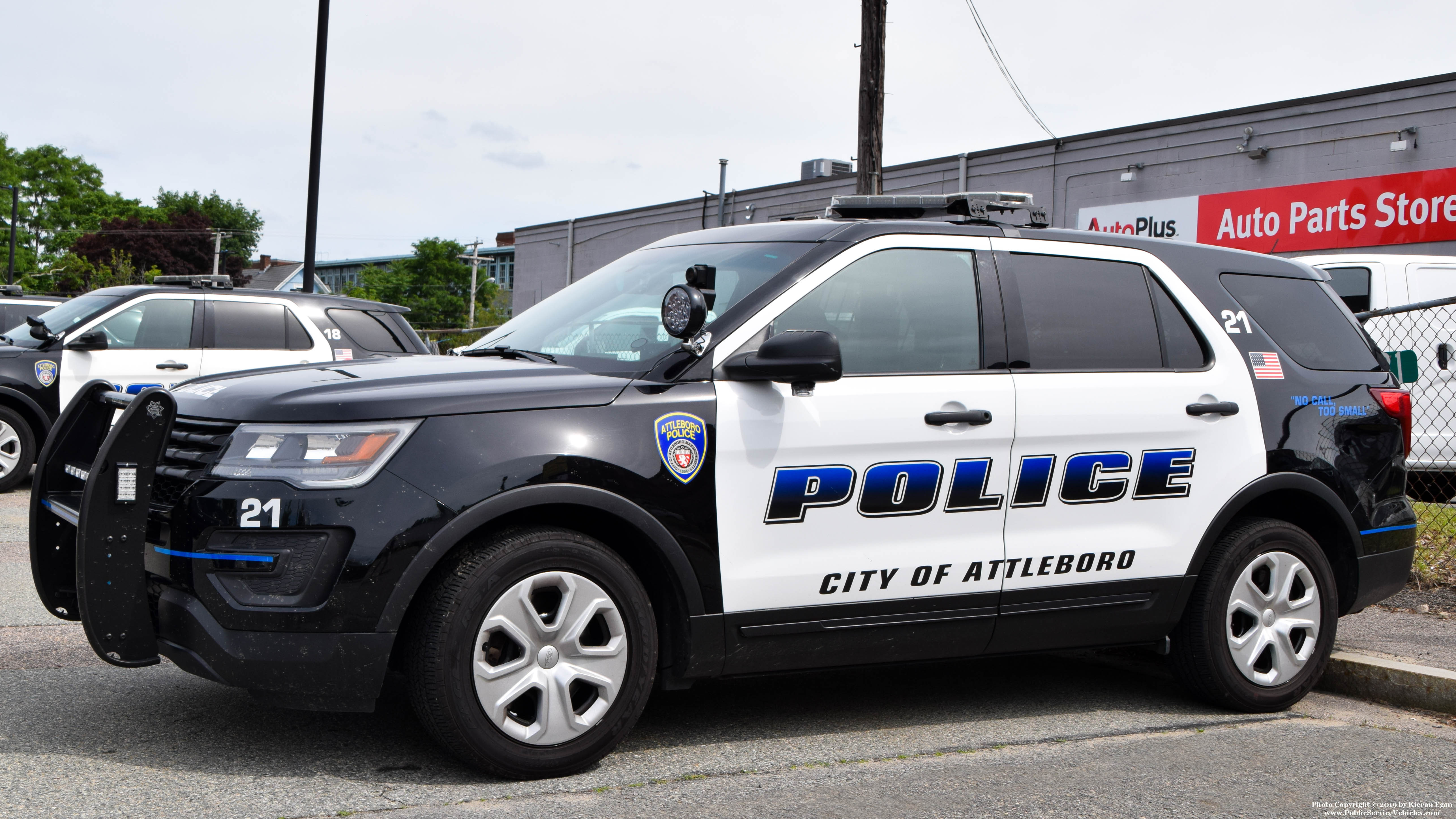 A photo  of Attleboro Police
            Car 21, a 2017 Ford Police Interceptor Utility             taken by Kieran Egan