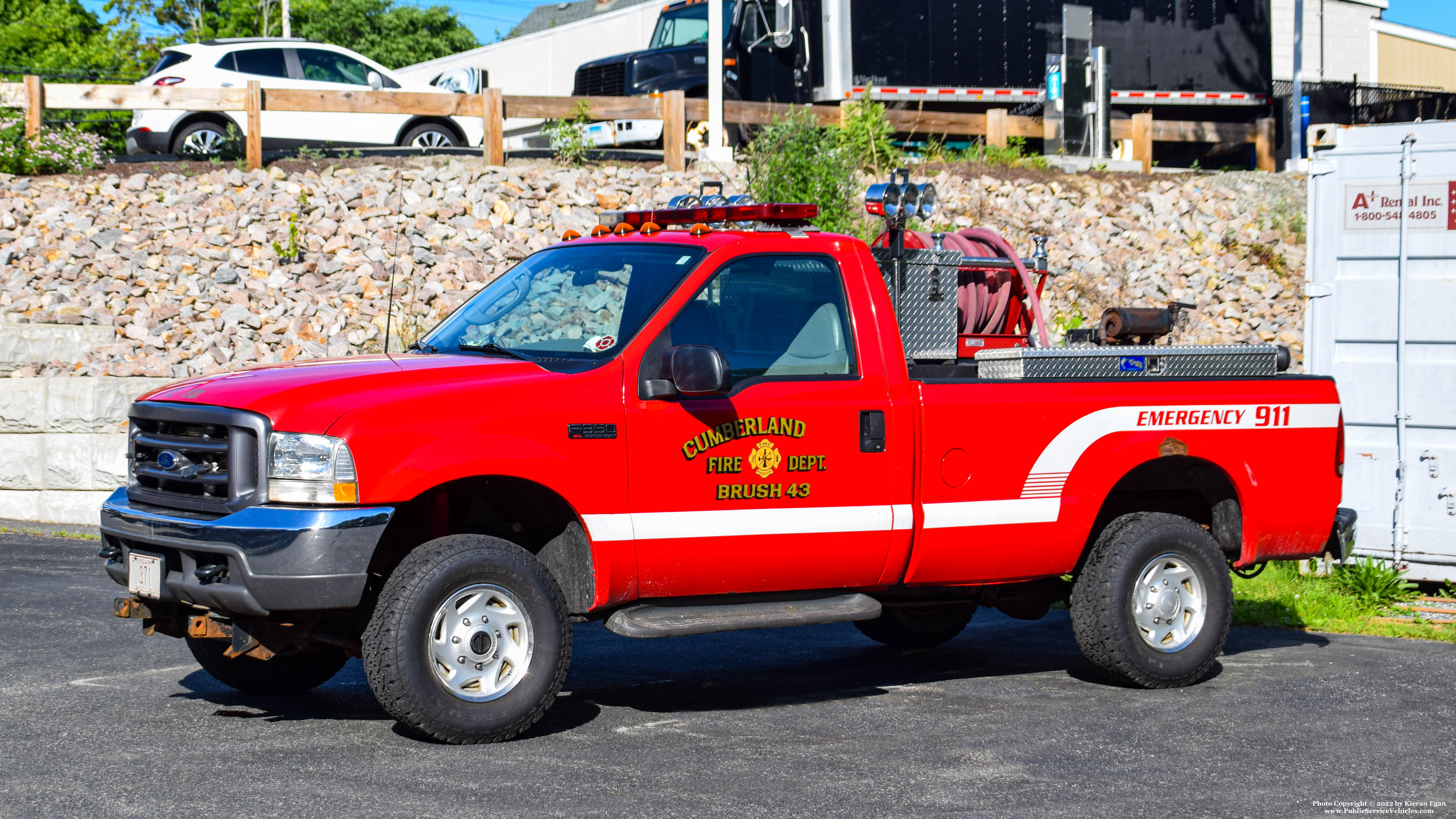 A photo  of Cumberland Fire
            Brush 43, a 2003 Ford F-350             taken by Kieran Egan