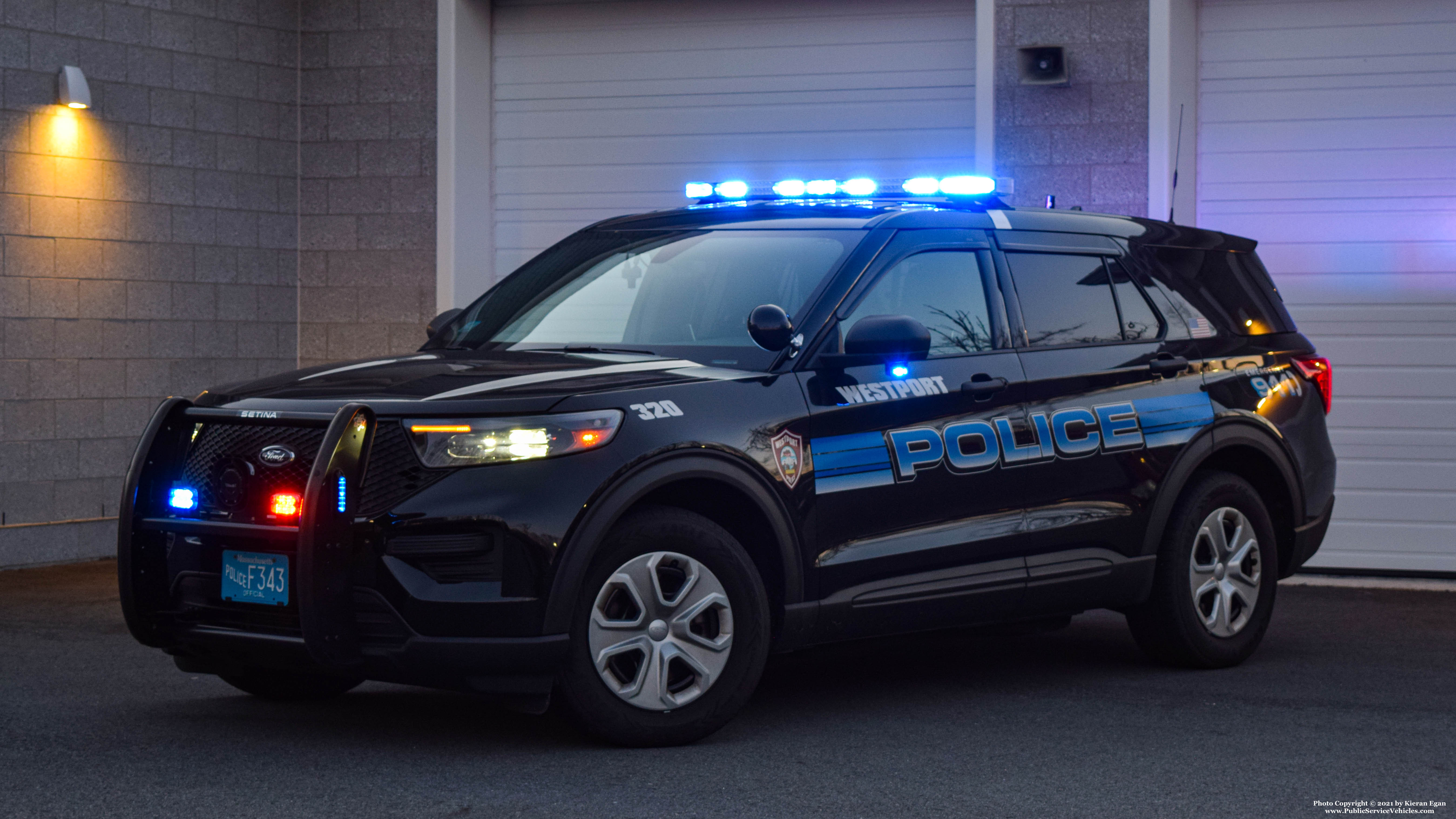 A photo  of Westport Police
            Cruiser 320, a 2020 Ford Police Interceptor Utility             taken by Kieran Egan