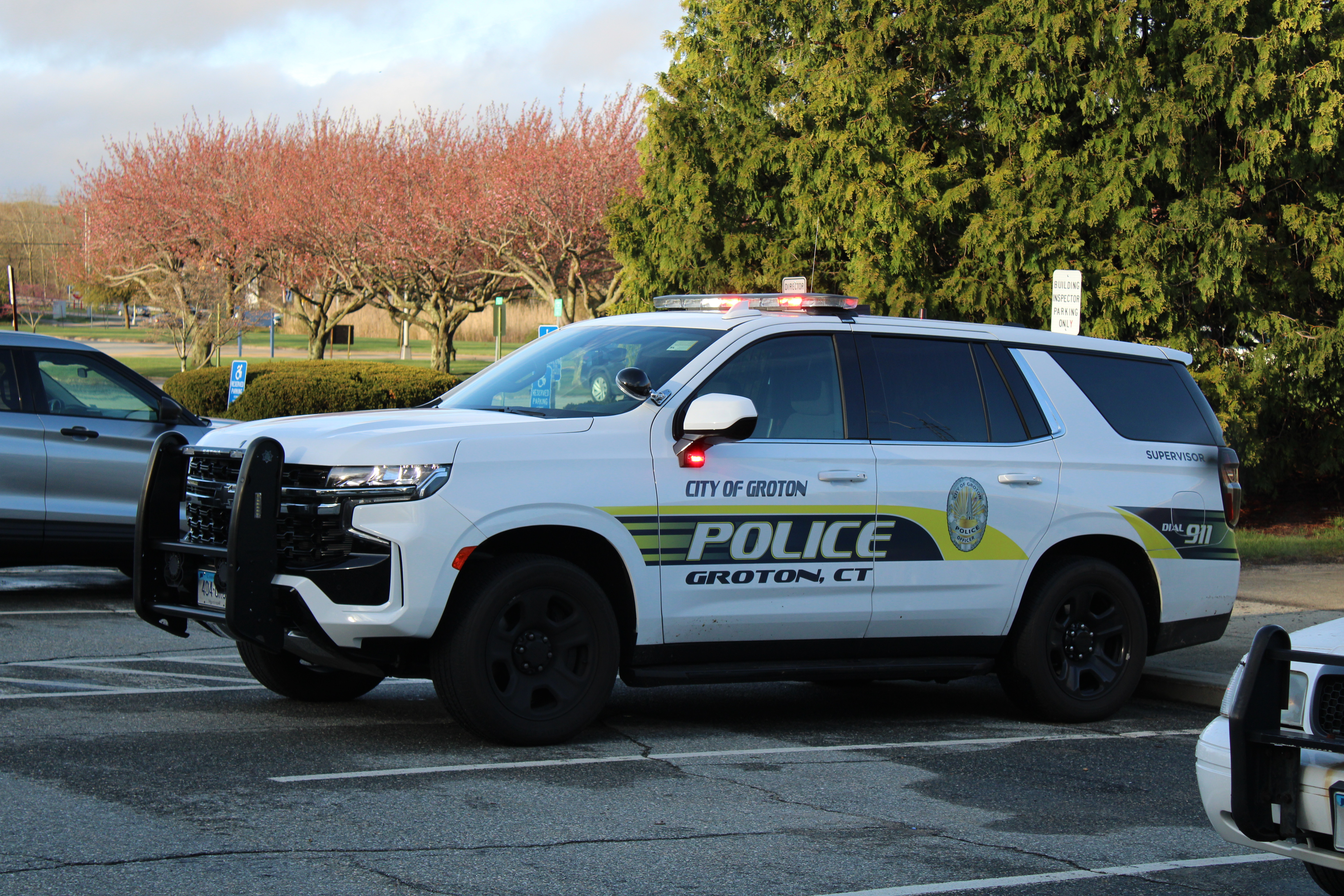 A photo  of Groton (city) Police
            Car 1, a 2022 Chevrolet Tahoe             taken by @riemergencyvehicles