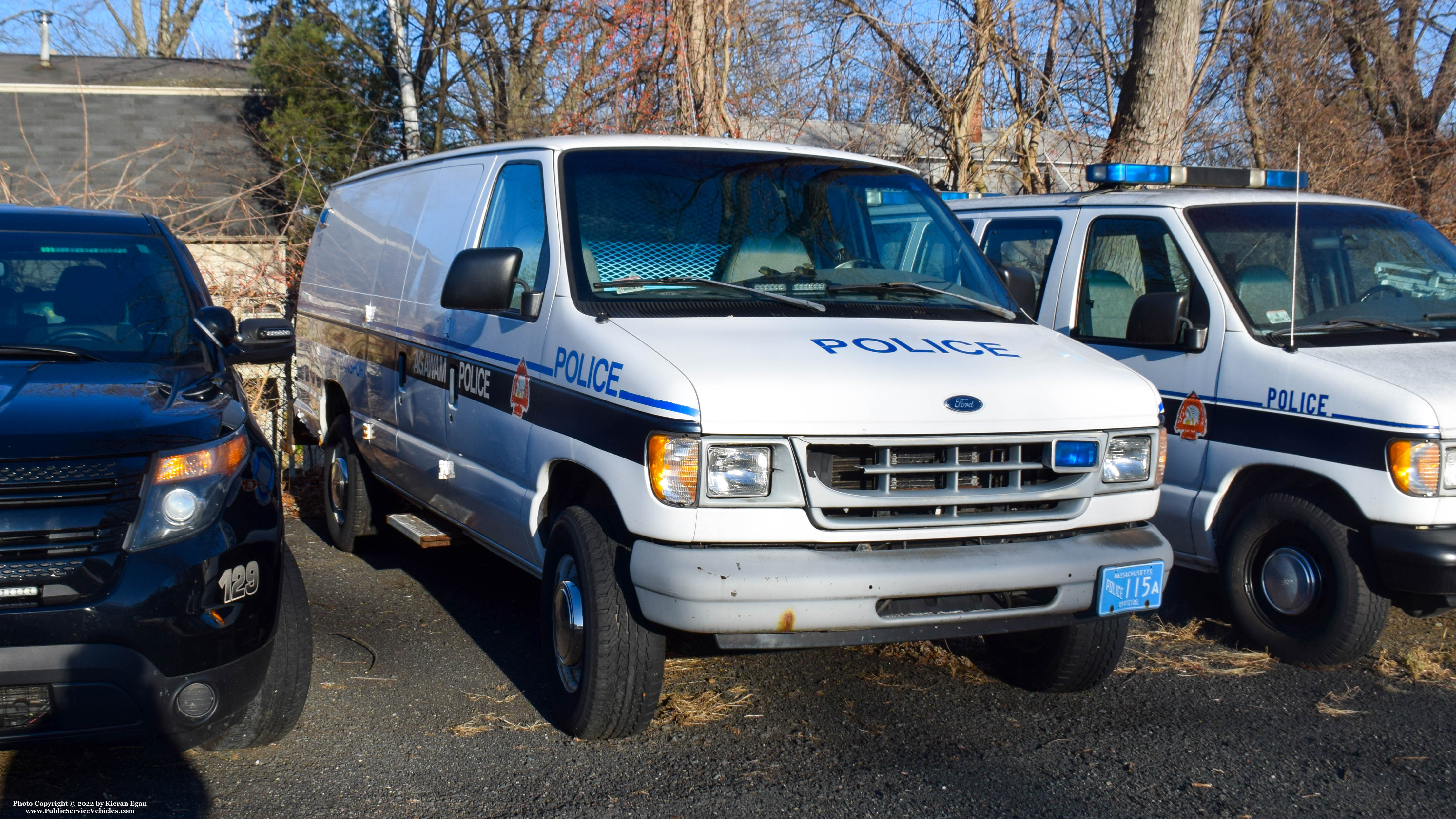 A photo  of Agawam Police
            Cruiser 118, a 1998 Ford Econoline             taken by Kieran Egan