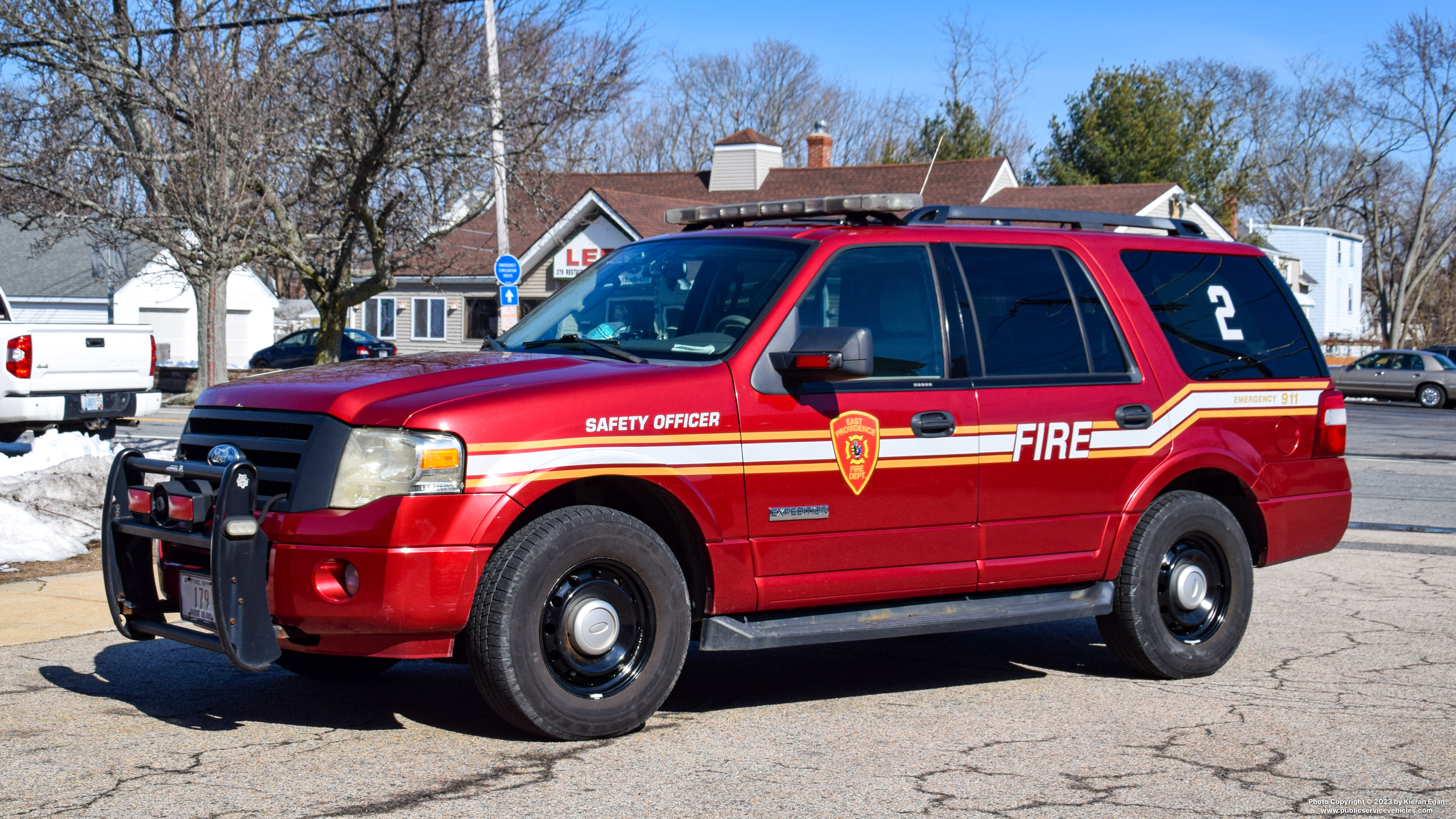 A photo  of East Providence Fire
            Battalion Chief 2, a 2008 Ford Expedition XLT             taken by Kieran Egan