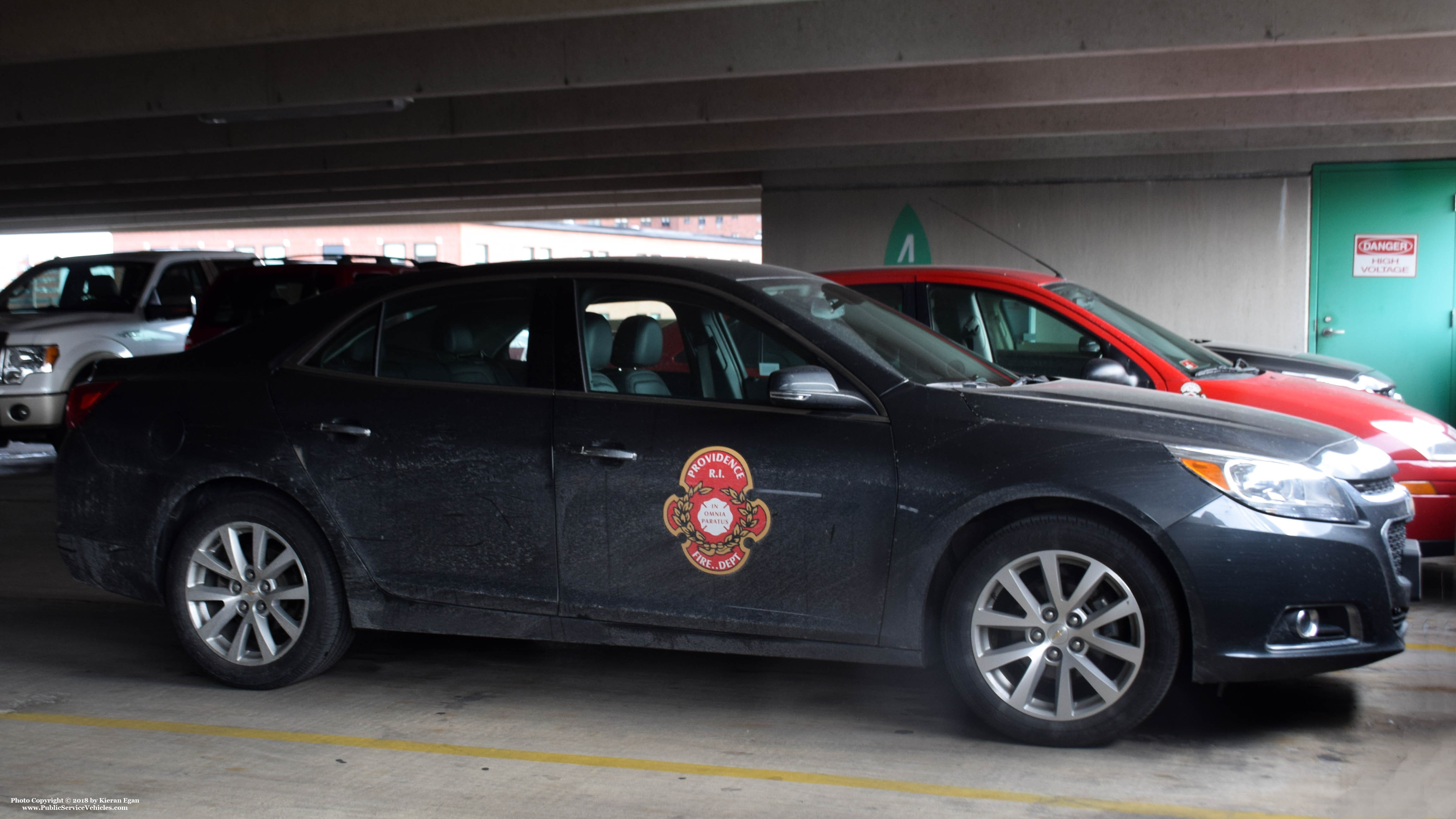 A photo  of Providence Fire
            Fire Prevention Vehicle, a 2013-2015 Chevrolet Malibu             taken by Kieran Egan