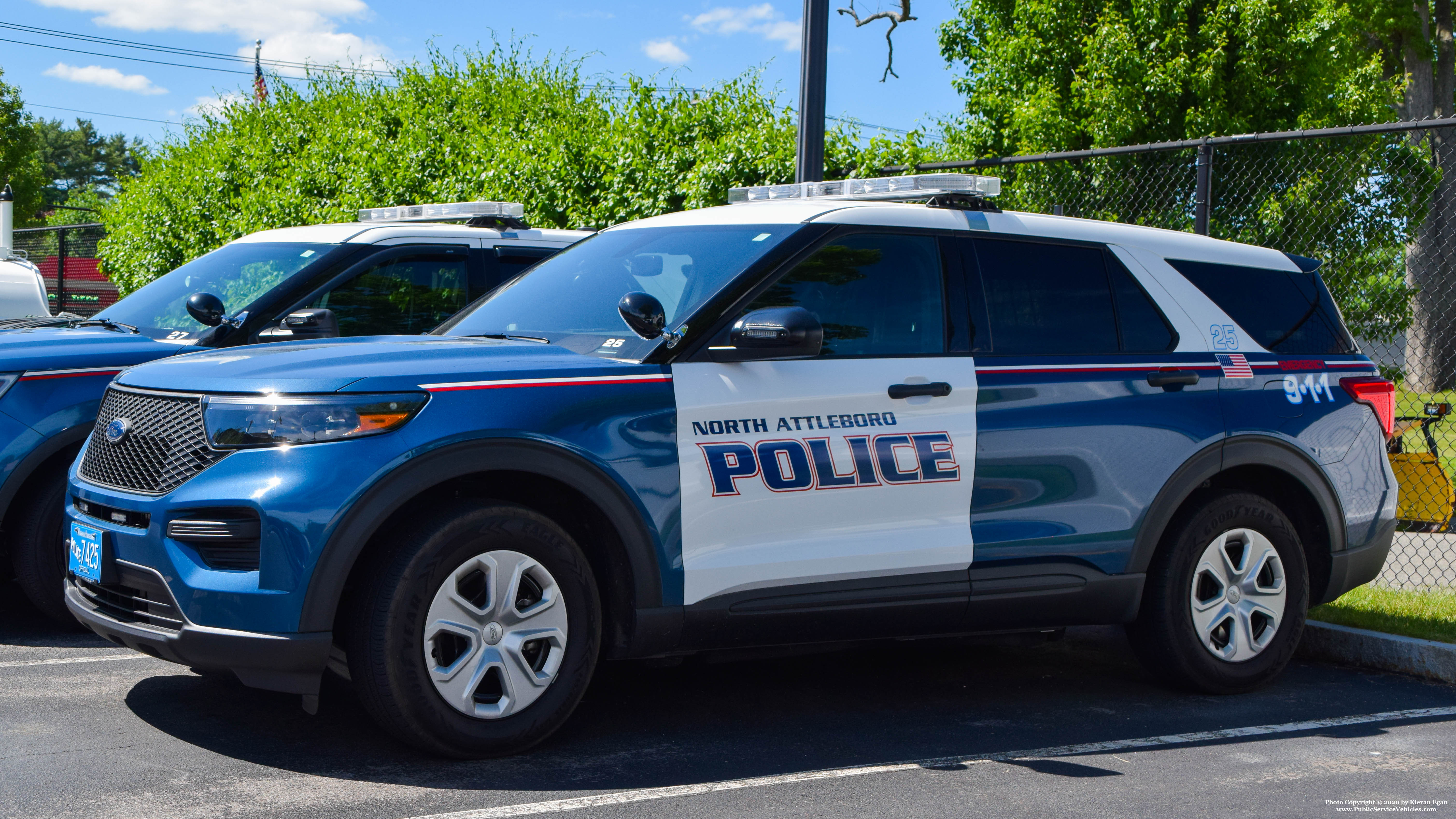 A photo  of North Attleborough Police
            Cruiser 25, a 2020 Ford Police Interceptor Utility             taken by Kieran Egan