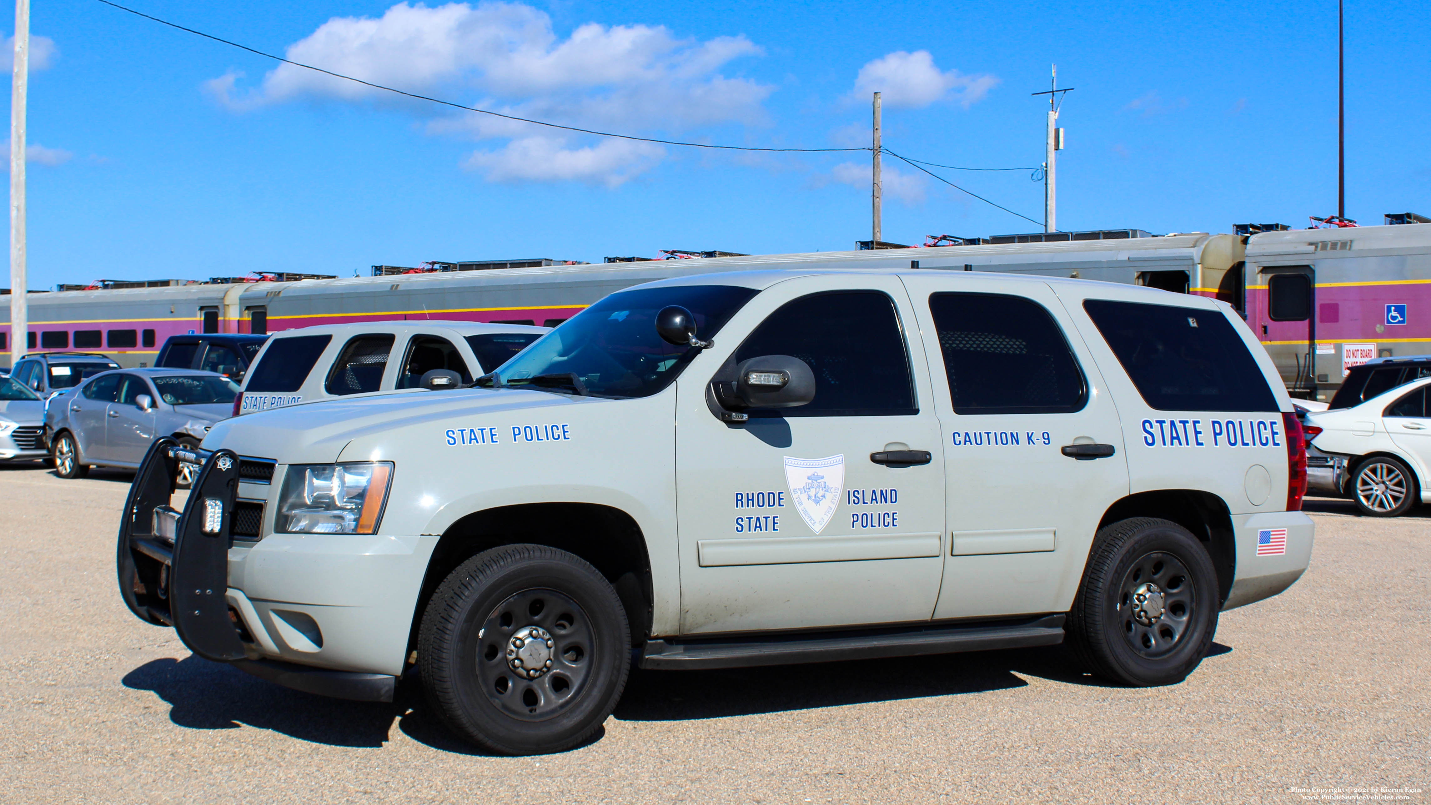 A photo  of Rhode Island State Police
            Cruiser 221, a 2013 Chevrolet Tahoe             taken by Kieran Egan