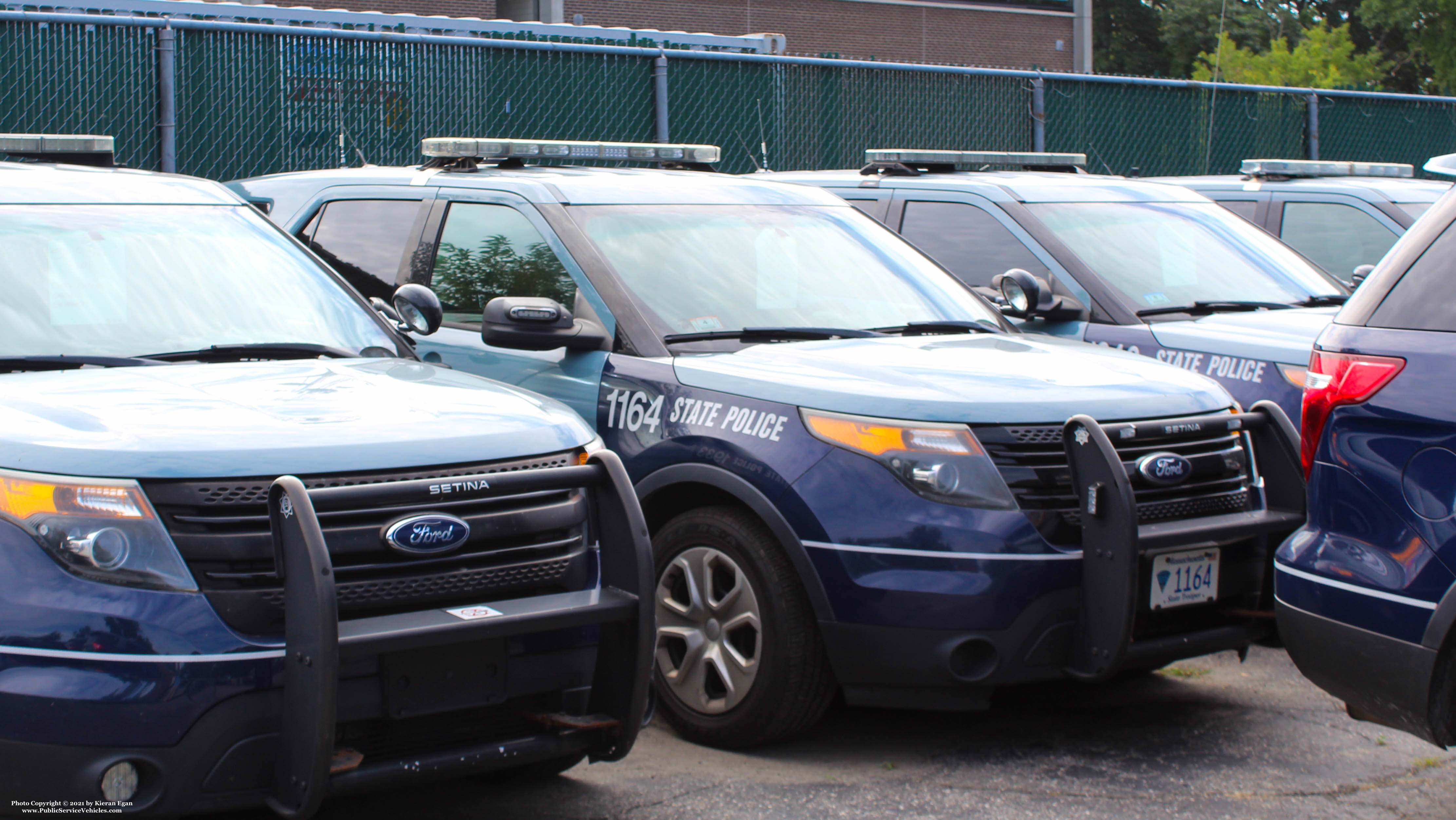 A photo  of Massachusetts State Police
            Cruiser 1164, a 2013 Ford Police Interceptor Utility             taken by Kieran Egan