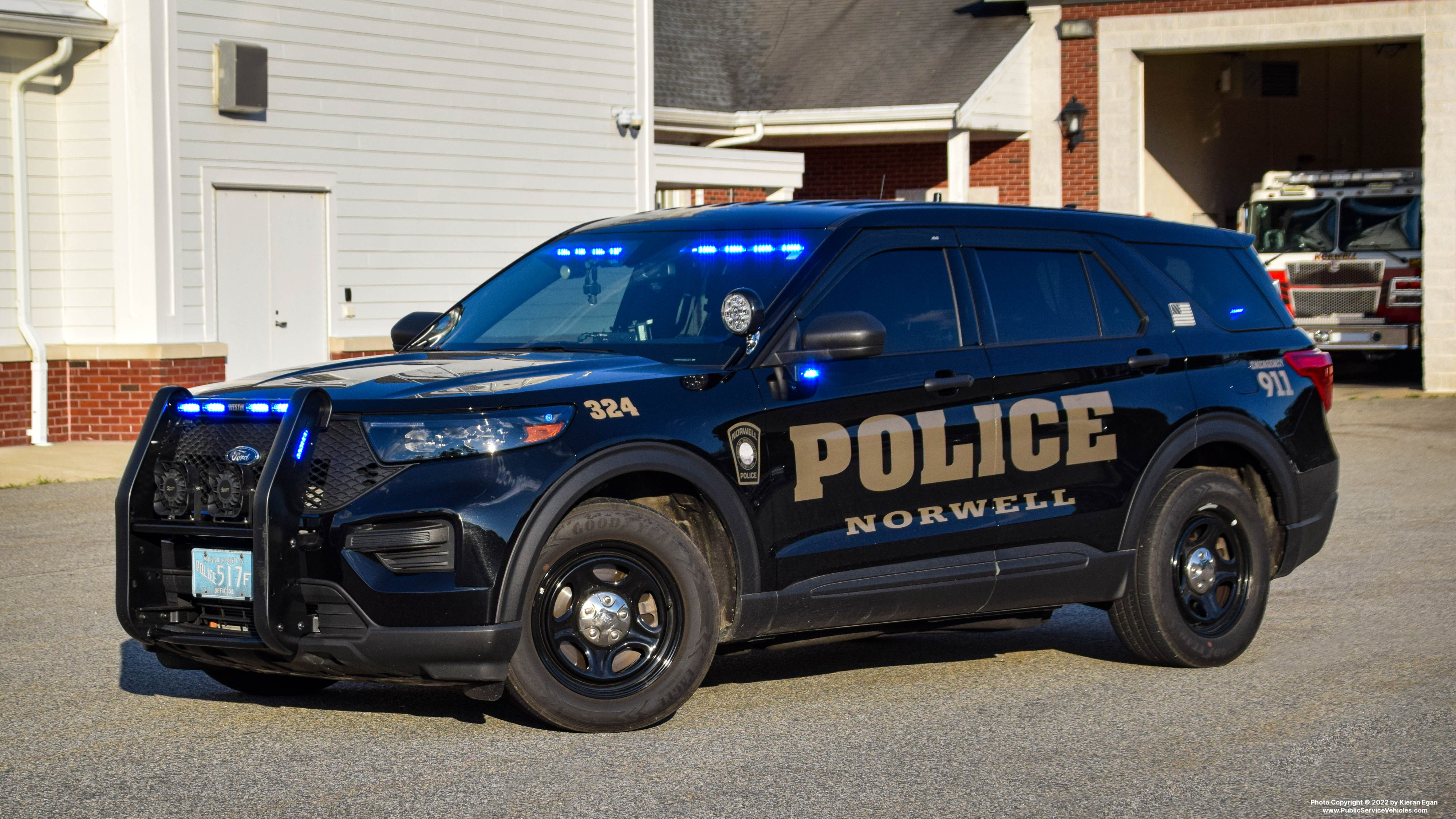 A photo  of Norwell Police
            Cruiser 324, a 2021 Ford Police Interceptor Utility             taken by Kieran Egan