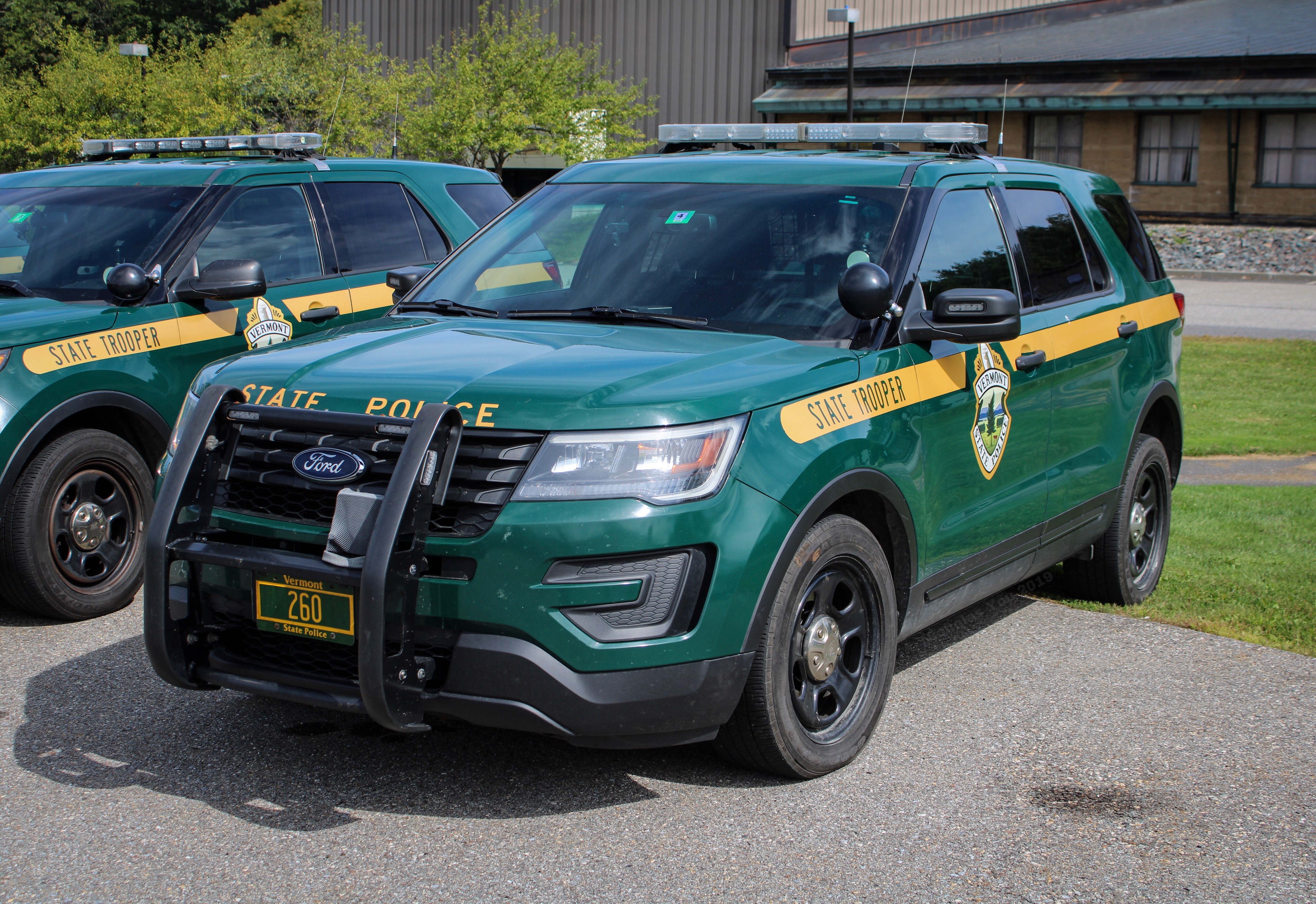A photo  of Vermont State Police
            Cruiser 260, a 2016-2019 Ford Police Interceptor Utility             taken by Nicholas You