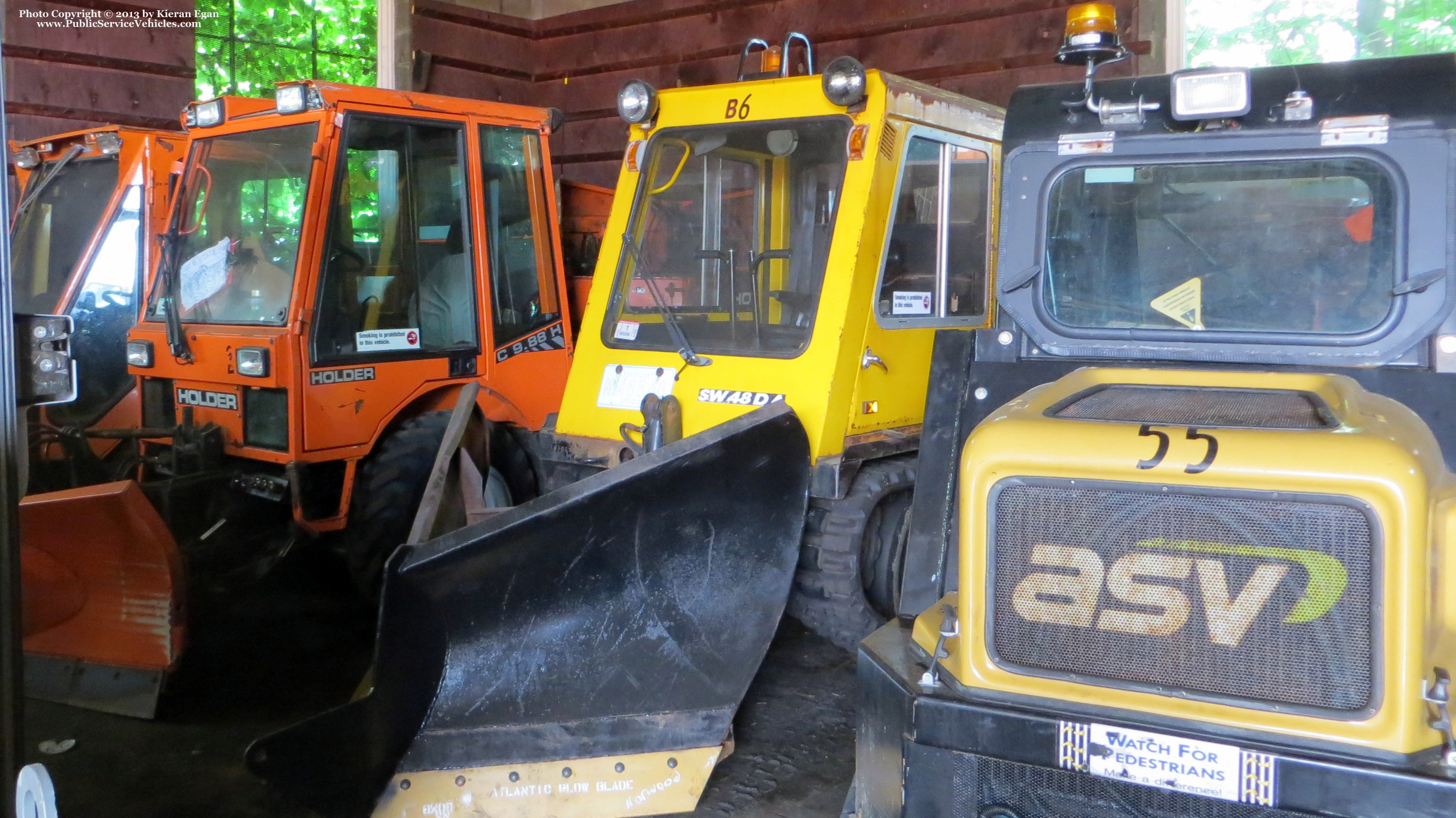 A photo  of Norwood Public Works
            Tractor 6, a 1993 Bombardier Sidewalk Plow             taken by Kieran Egan