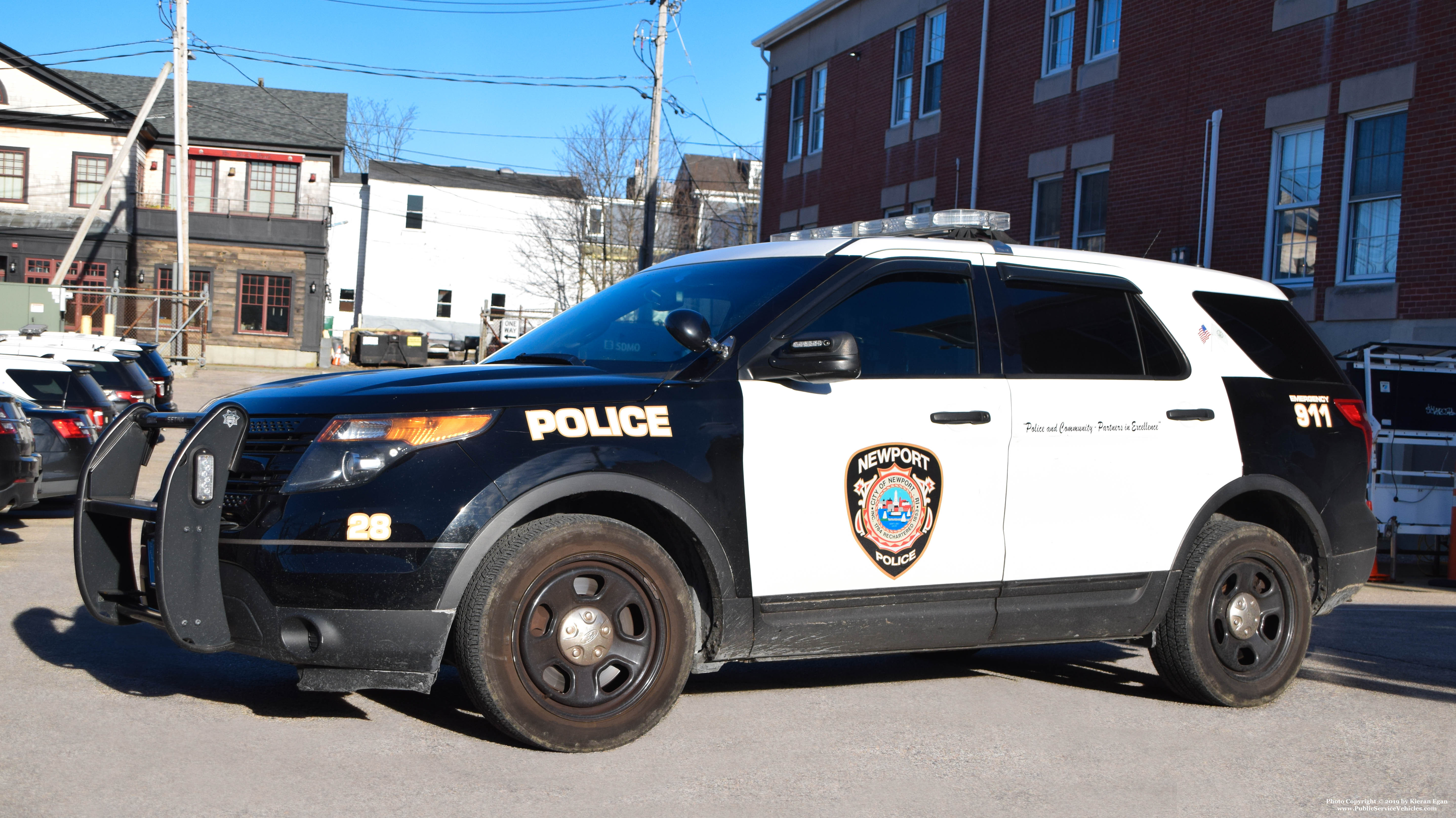 A photo  of Newport Police
            Car 28, a 2015 Ford Police Interceptor Utility             taken by Kieran Egan