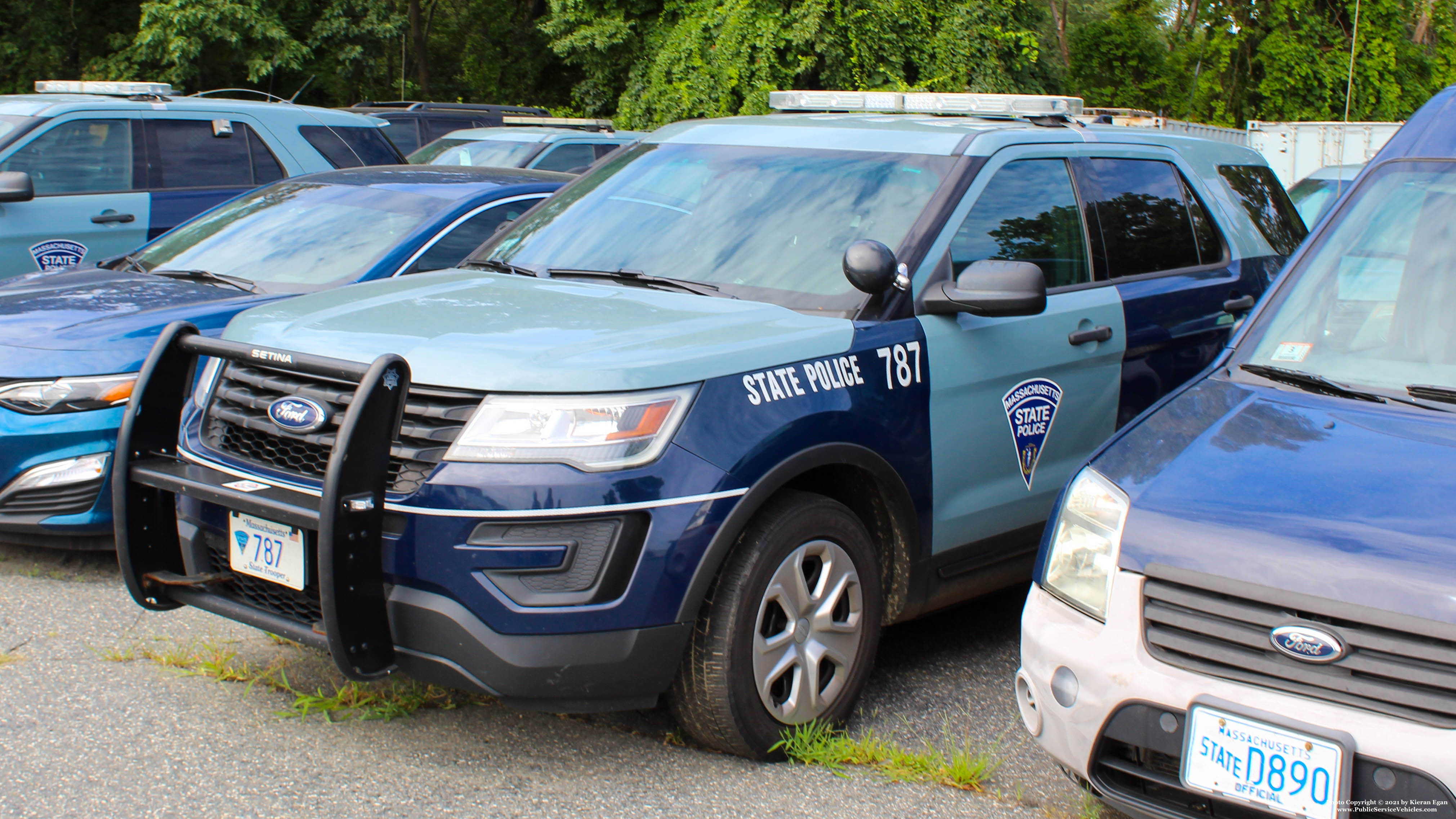 A photo  of Massachusetts State Police
            Cruiser 787, a 2003-2005 Ford Crown Victoria Police Interceptor             taken by Kieran Egan