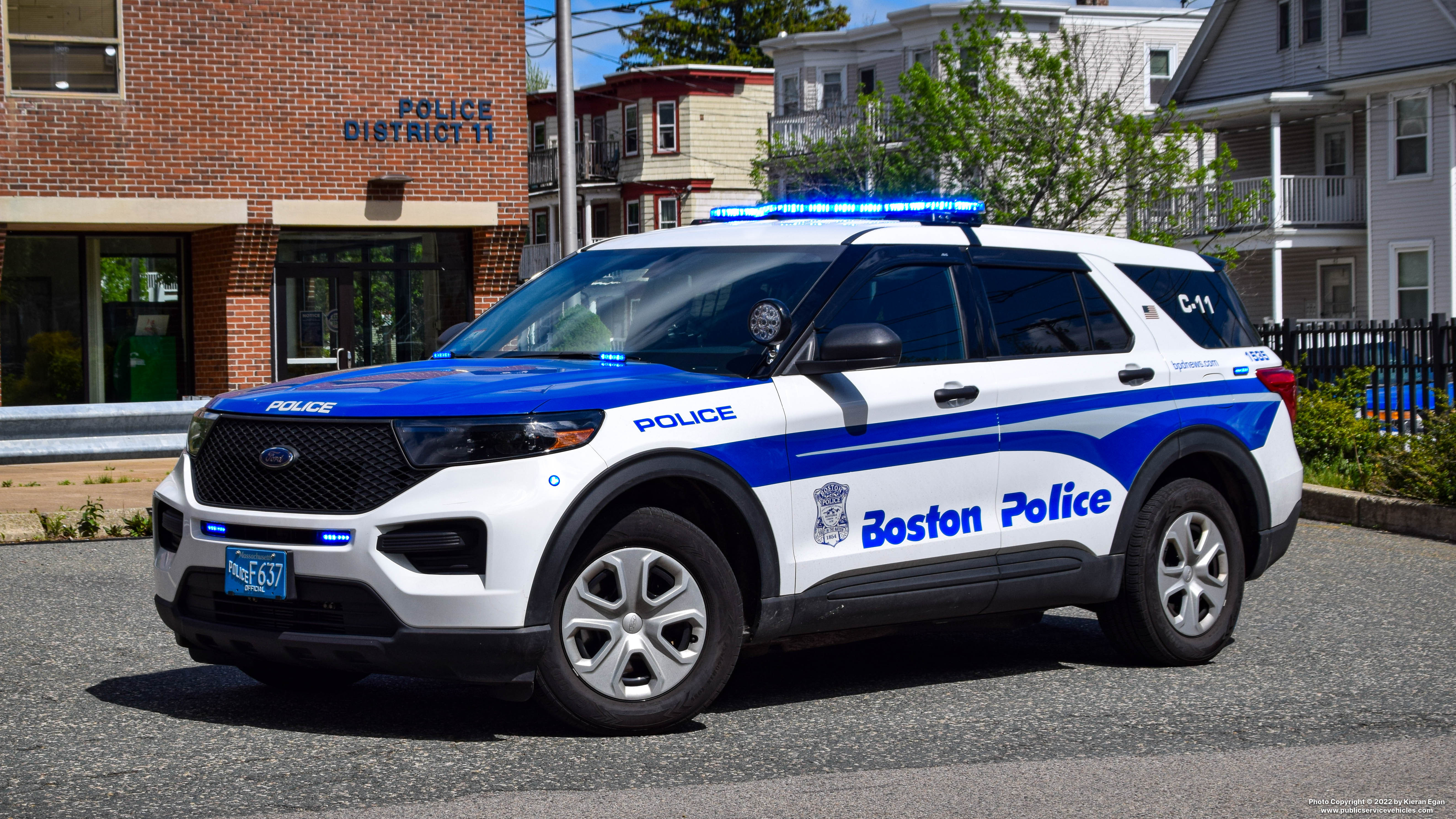 A photo  of Boston Police
            Cruiser 1535, a 2021 Ford Police Interceptor Utility             taken by Kieran Egan