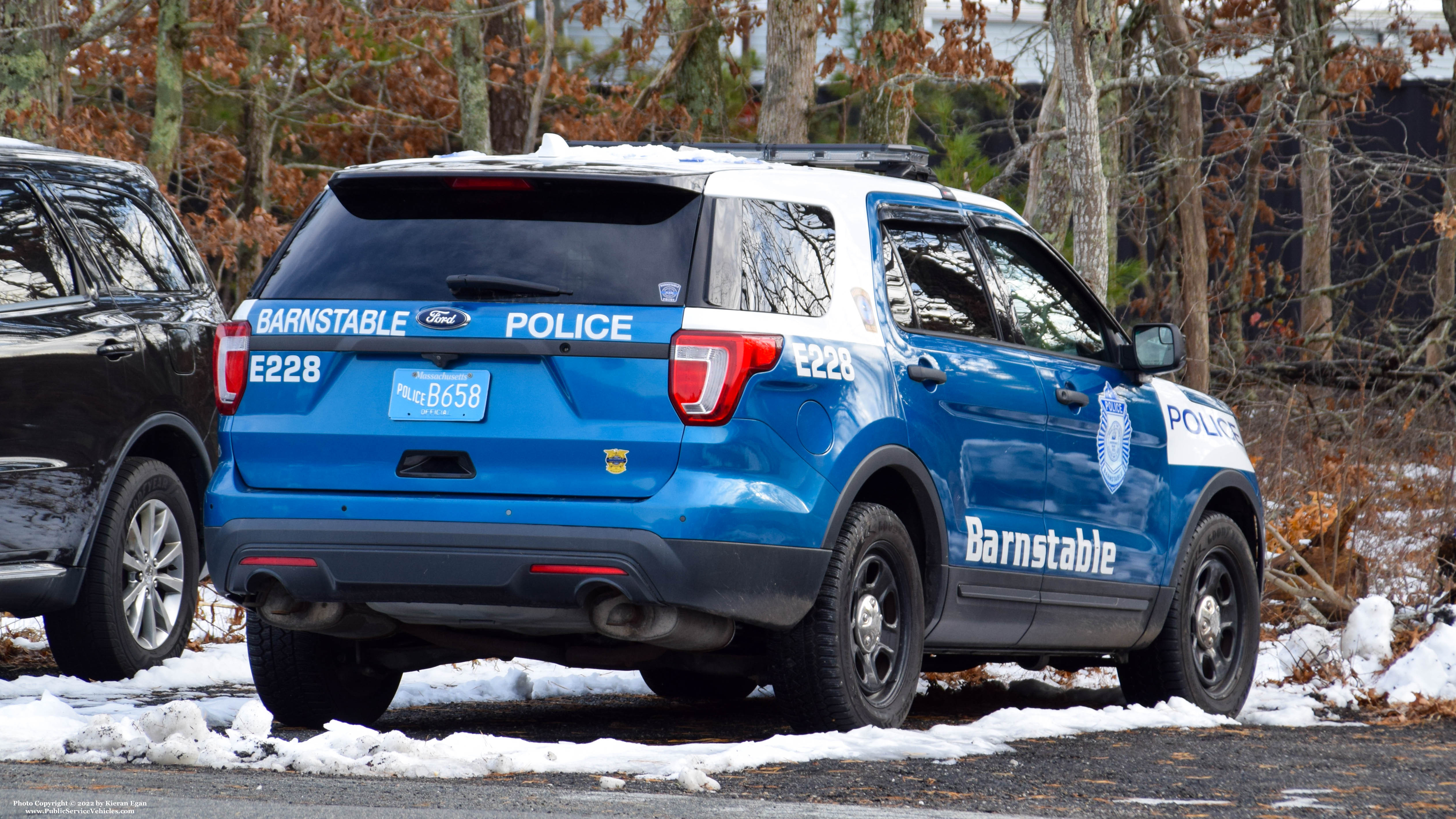 A photo  of Barnstable Police
            E-228, a 2017 Ford Police Interceptor Utility             taken by Kieran Egan