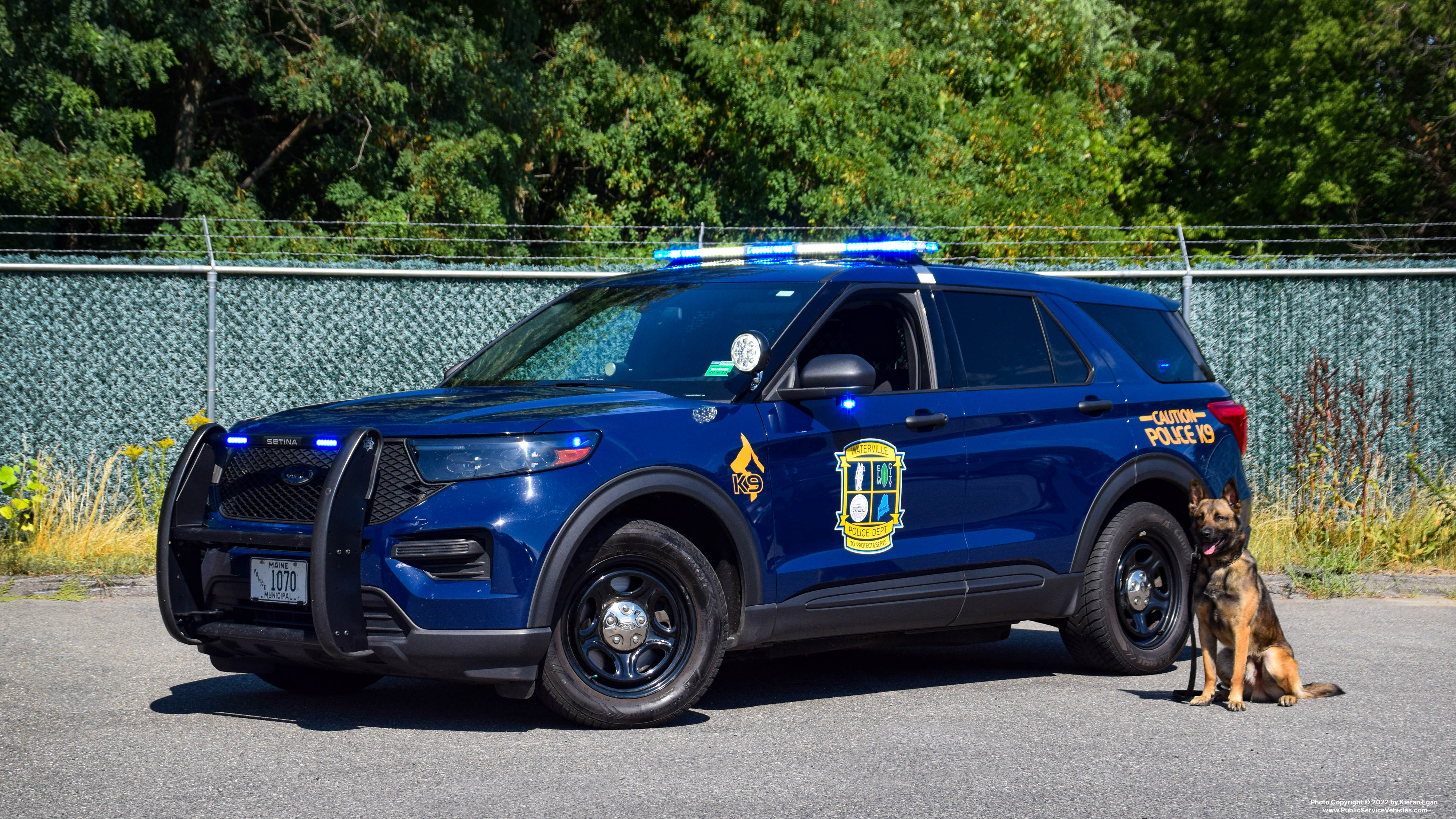 A photo  of Waterville Police
            Cruiser 1070, a 2020-2022 Ford Police Interceptor Utility             taken by Kieran Egan