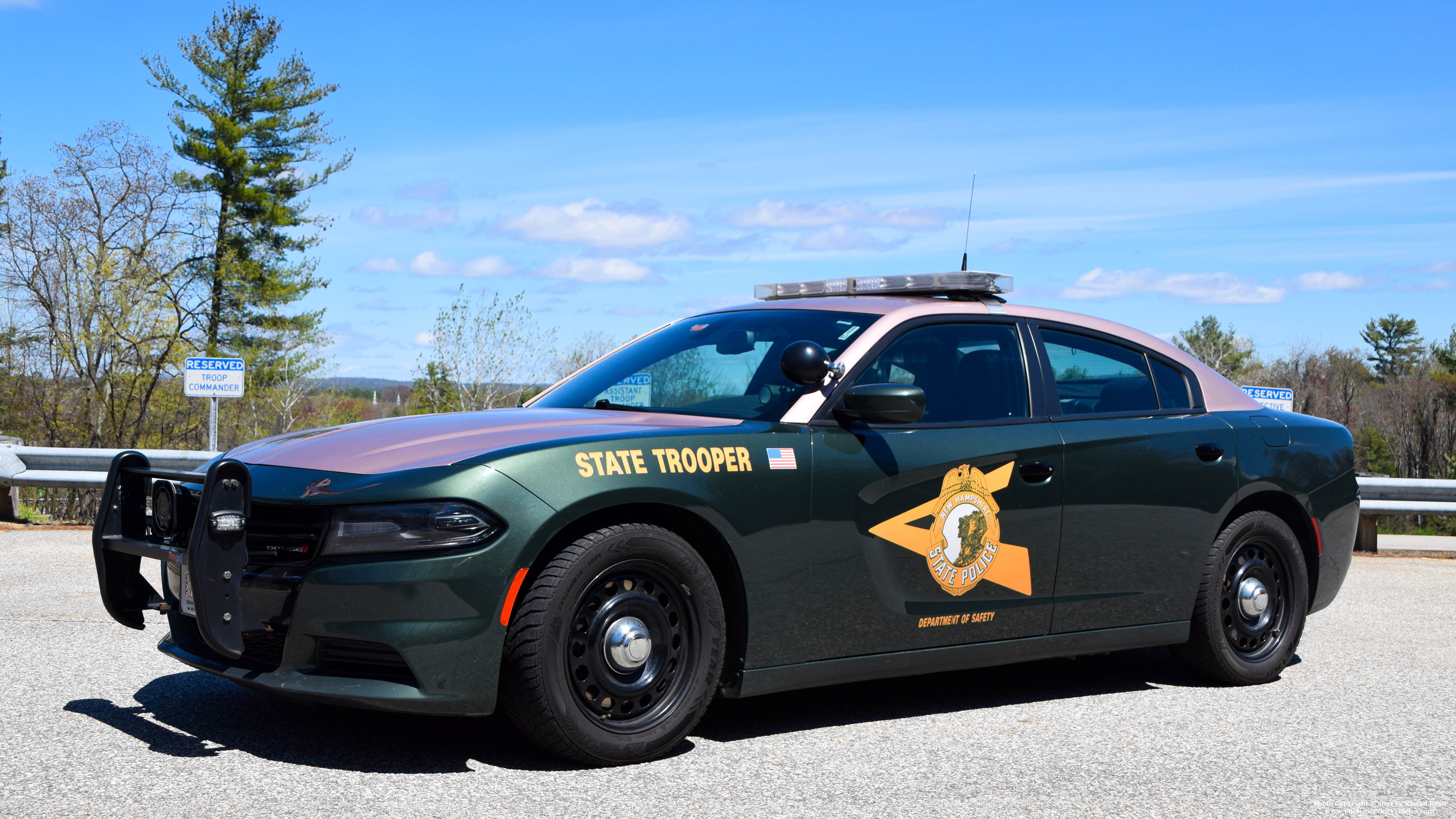 A photo  of New Hampshire State Police
            Cruiser 431, a 2017 Dodge Charger             taken by Kieran Egan