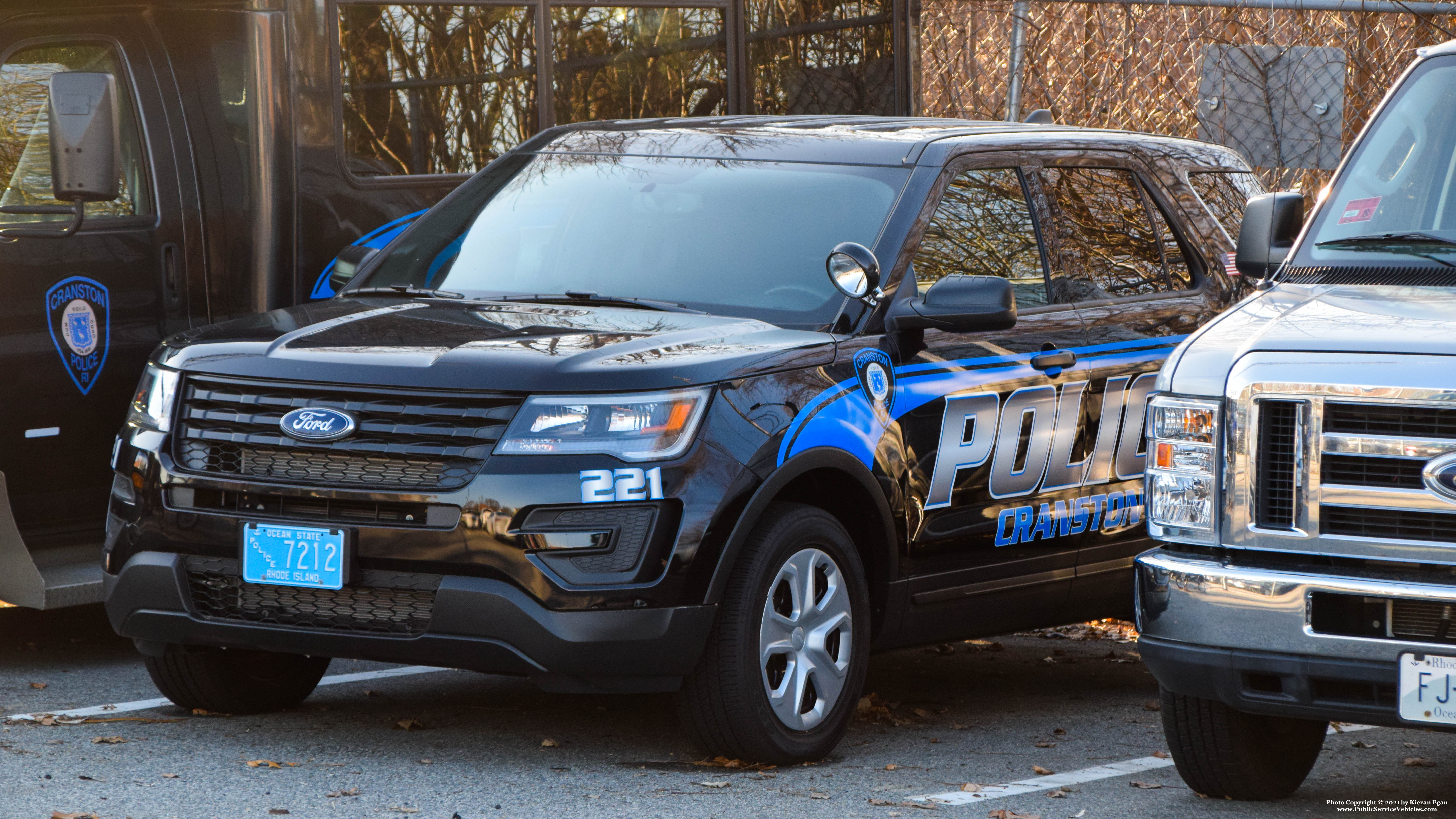 A photo  of Cranston Police
            Cruiser 221, a 2019 Ford Police Interceptor Utility             taken by Kieran Egan