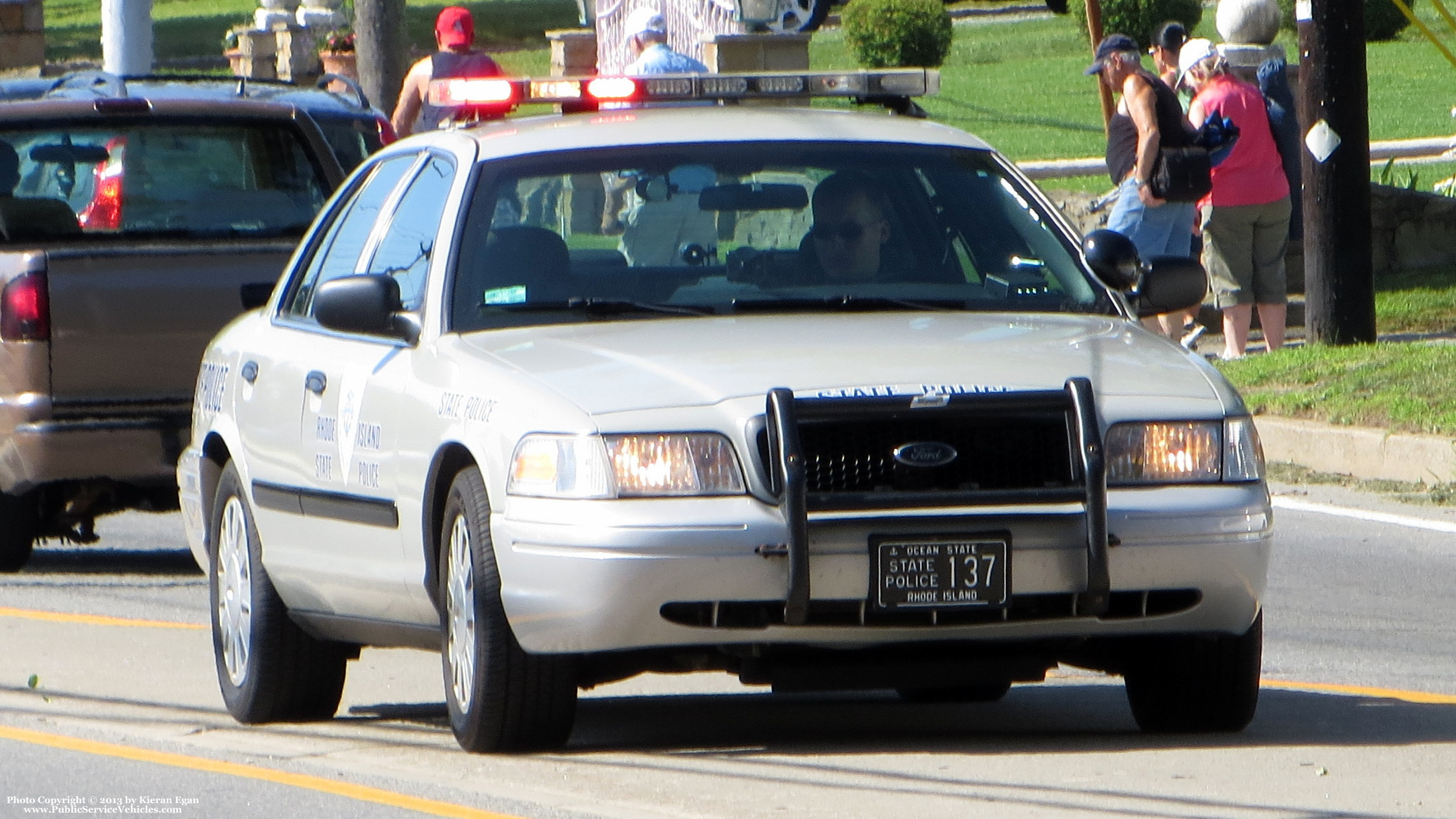 A photo  of Rhode Island State Police
            Cruiser 137, a 2006-2008 Ford Crown Victoria Police Interceptor             taken by Kieran Egan