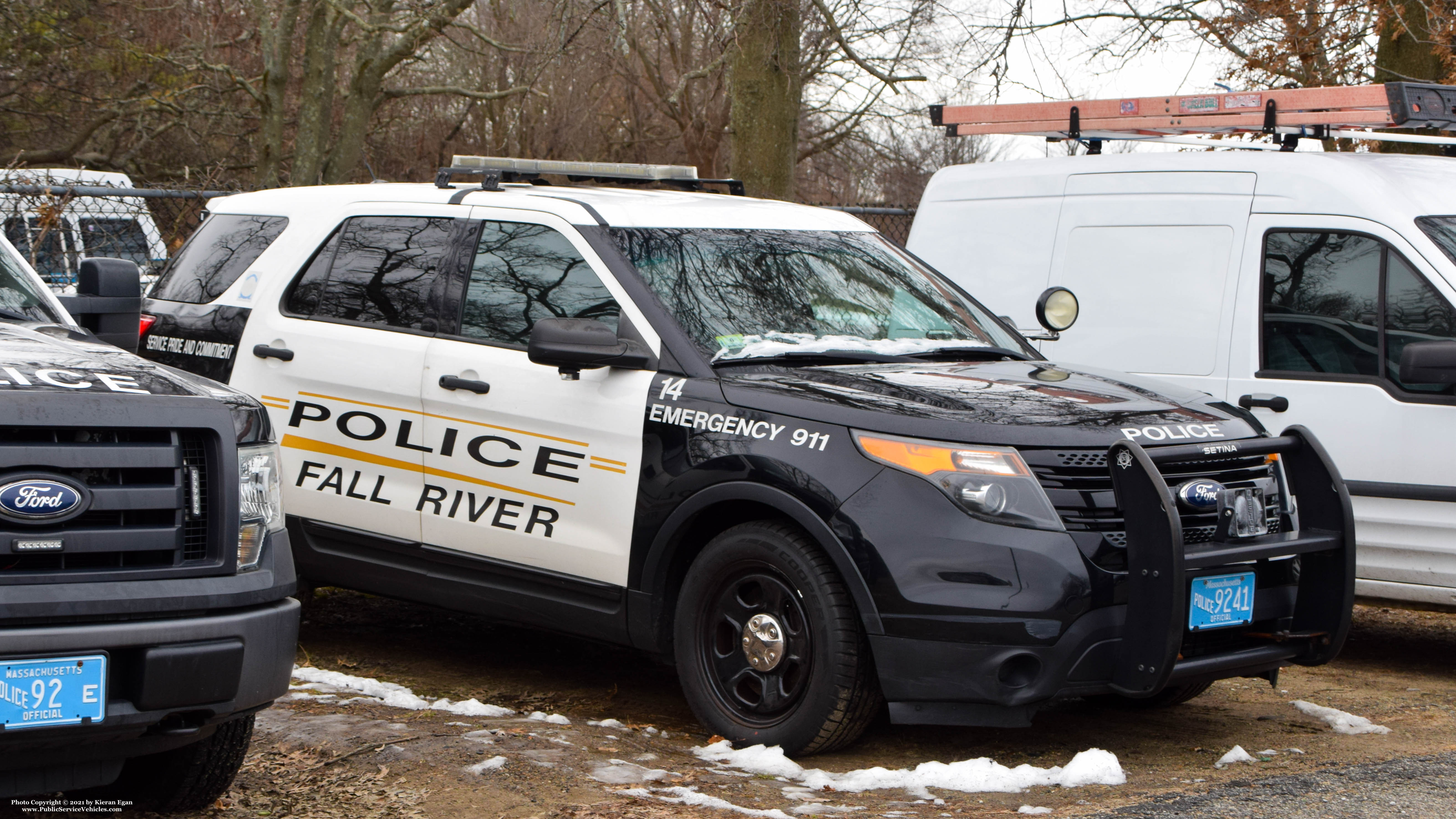 A photo  of Fall River Police
            Car 14, a 2015 Ford Police Interceptor Utility             taken by Kieran Egan