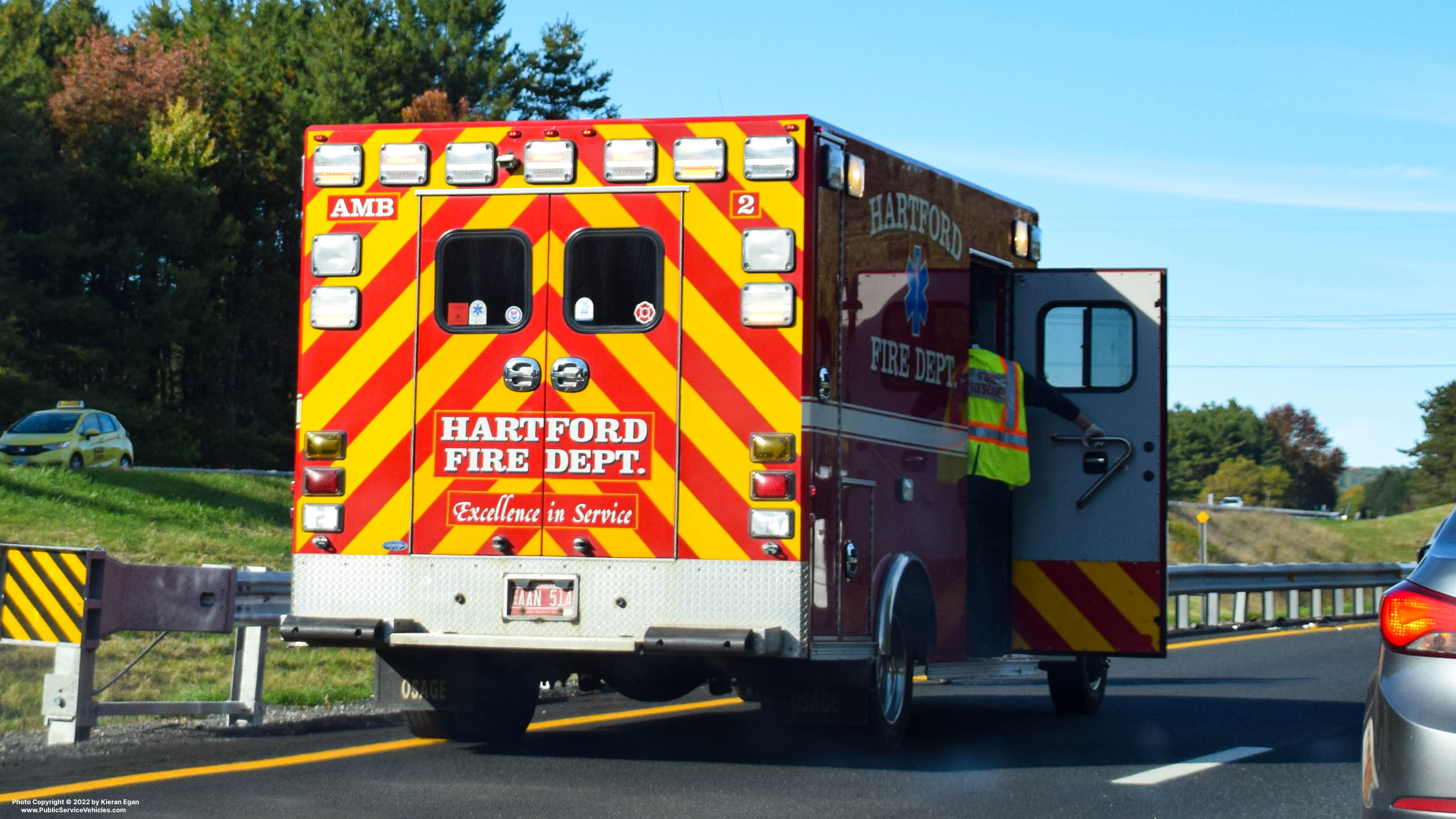 A photo  of Hartford Fire
            Ambulance 2, a 2012 Ford F-450             taken by Kieran Egan
