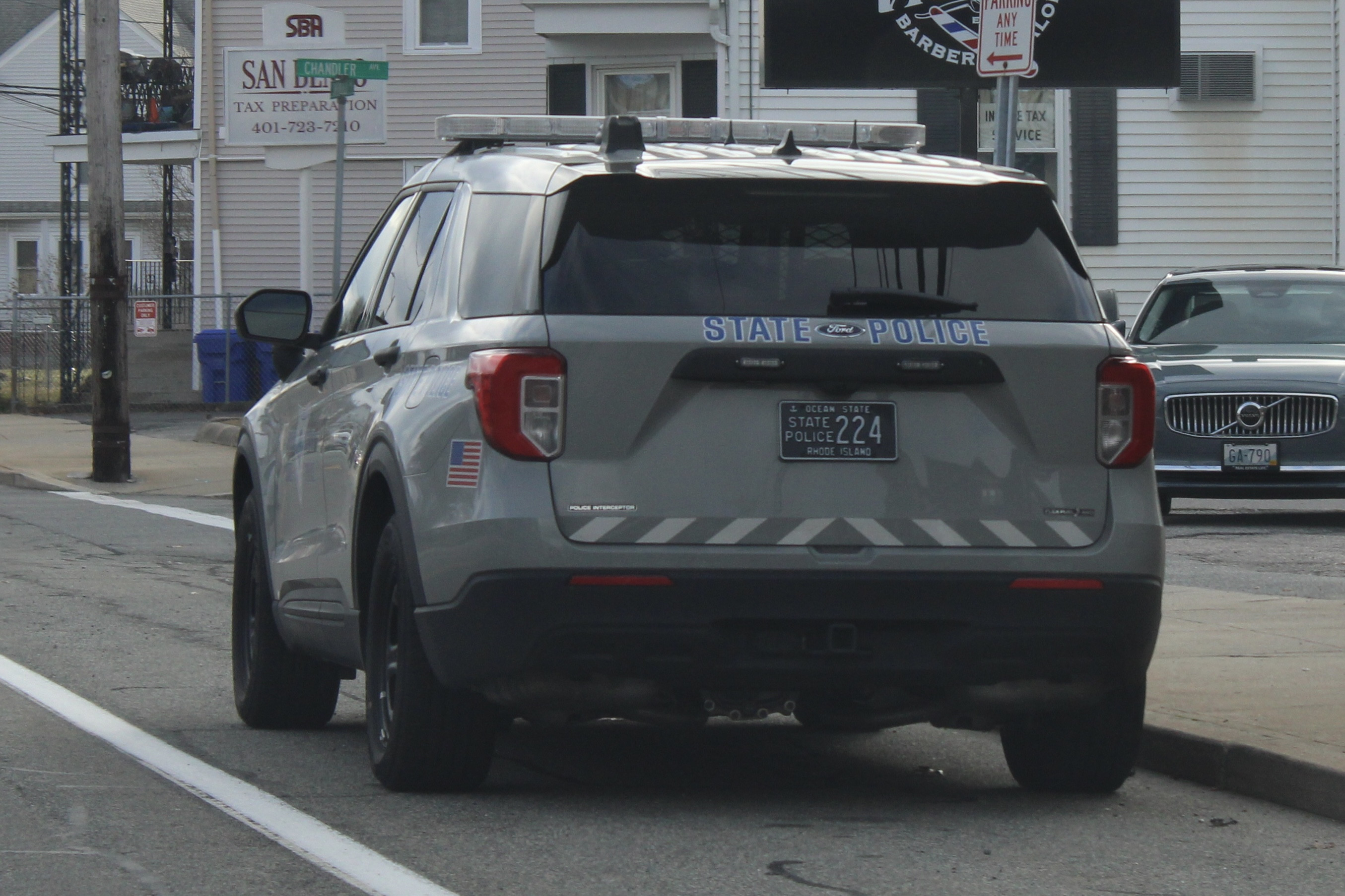 A photo  of Rhode Island State Police
            Cruiser 224, a 2023 Ford Police Interceptor Utility             taken by @riemergencyvehicles