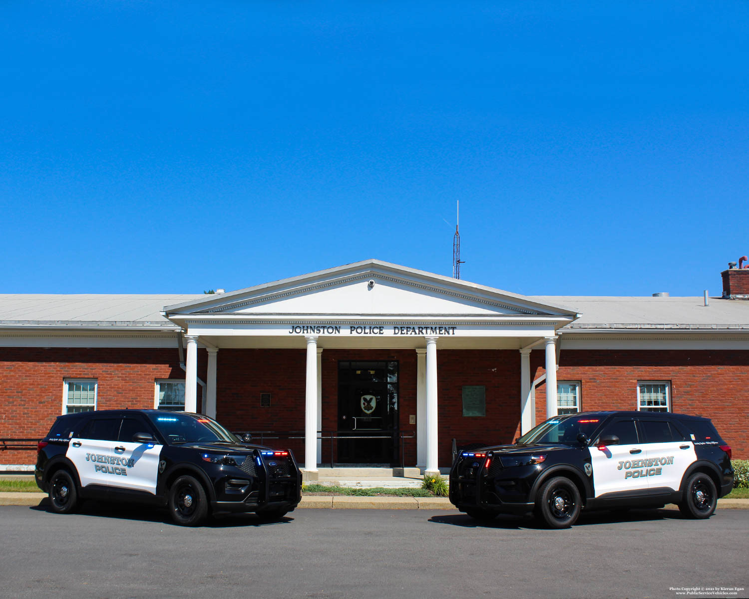 A photo  of Johnston Police
            Cruiser 538, a 2021 Ford Police Interceptor Utility             taken by Kieran Egan