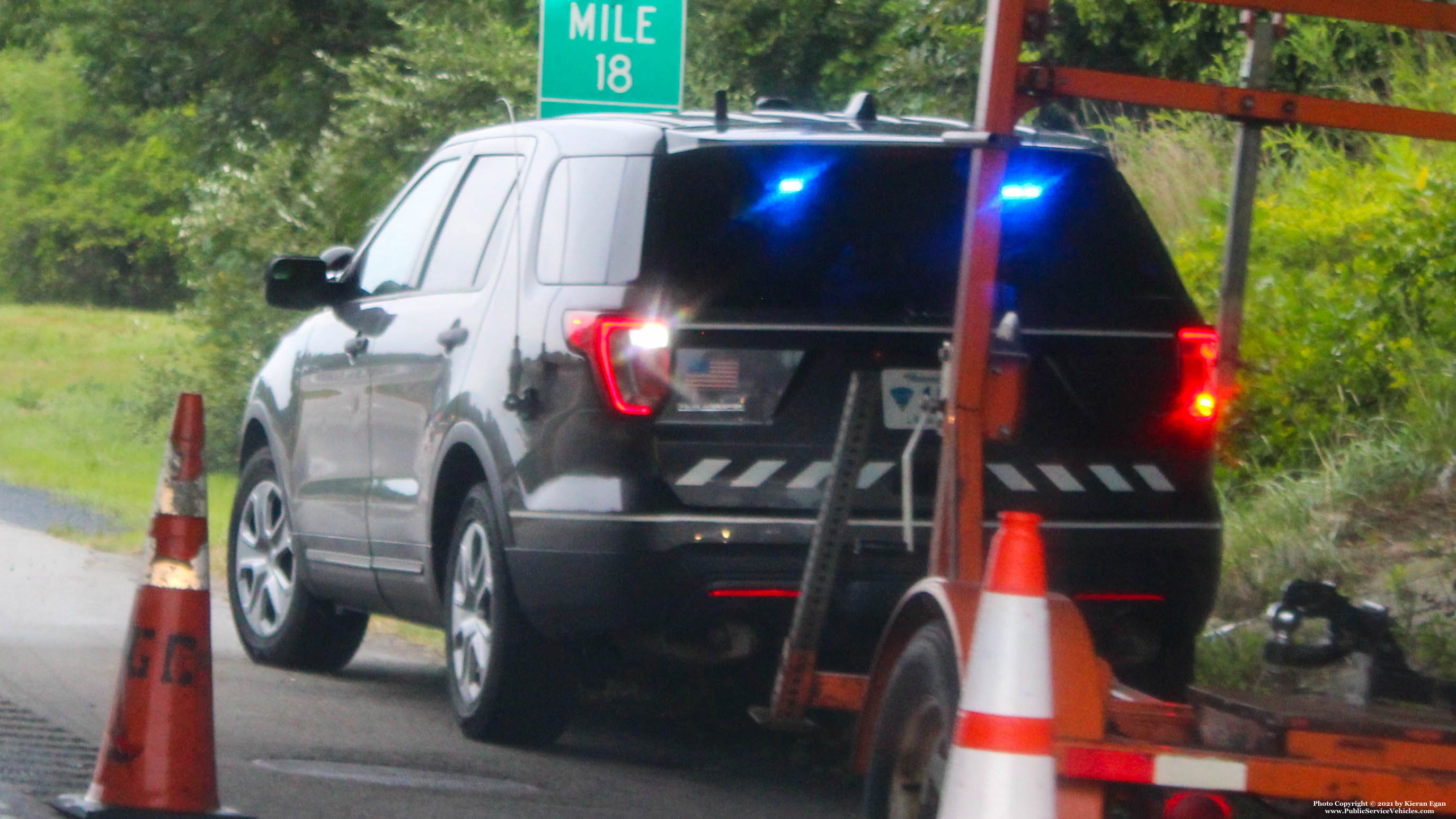 A photo  of Massachusetts State Police
            Cruiser 1098, a 2017 Ford Police Interceptor Utility             taken by Kieran Egan