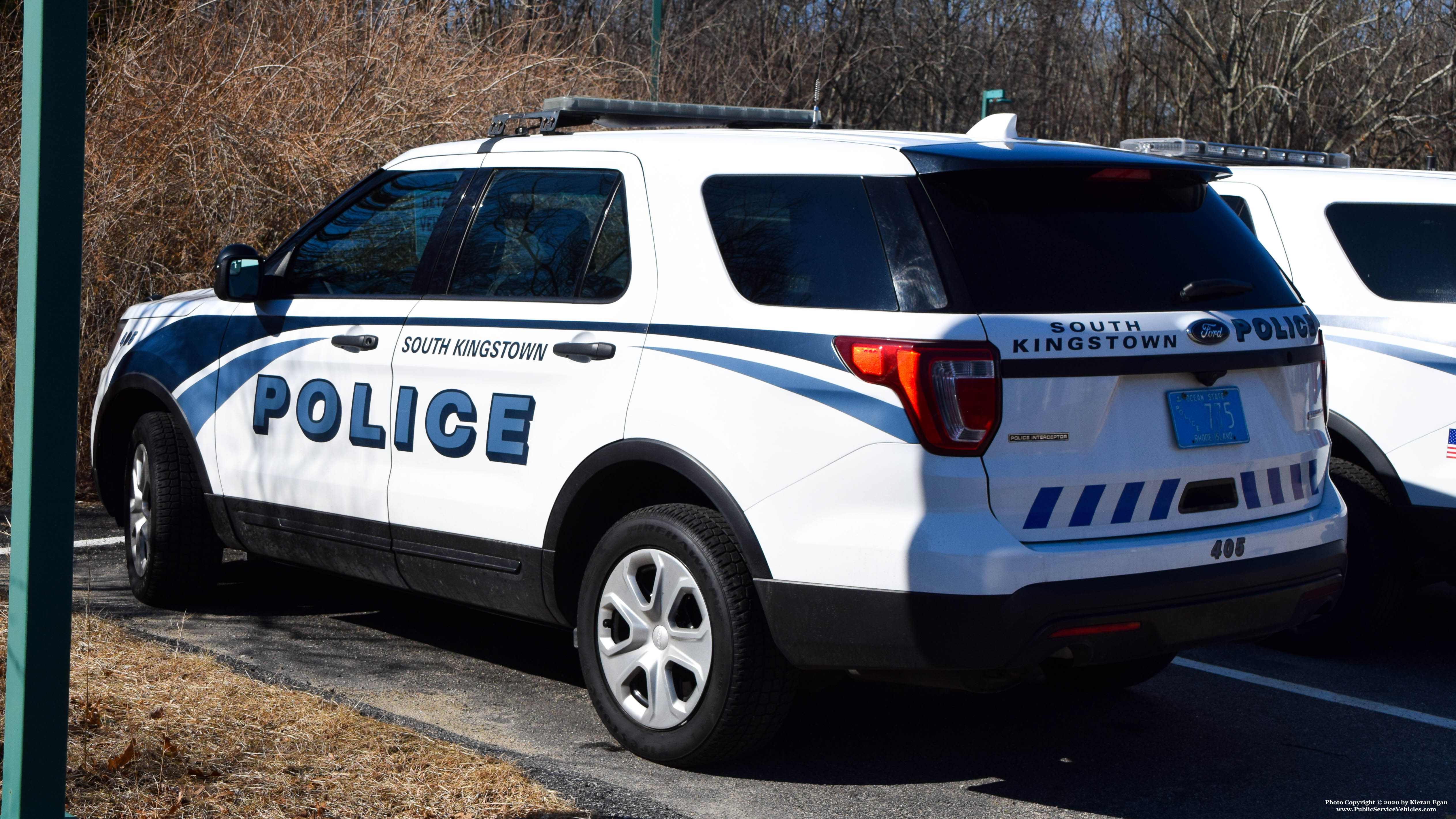 A photo  of South Kingstown Police
            Cruiser 405, a 2018 Ford Police Interceptor Utility             taken by Kieran Egan