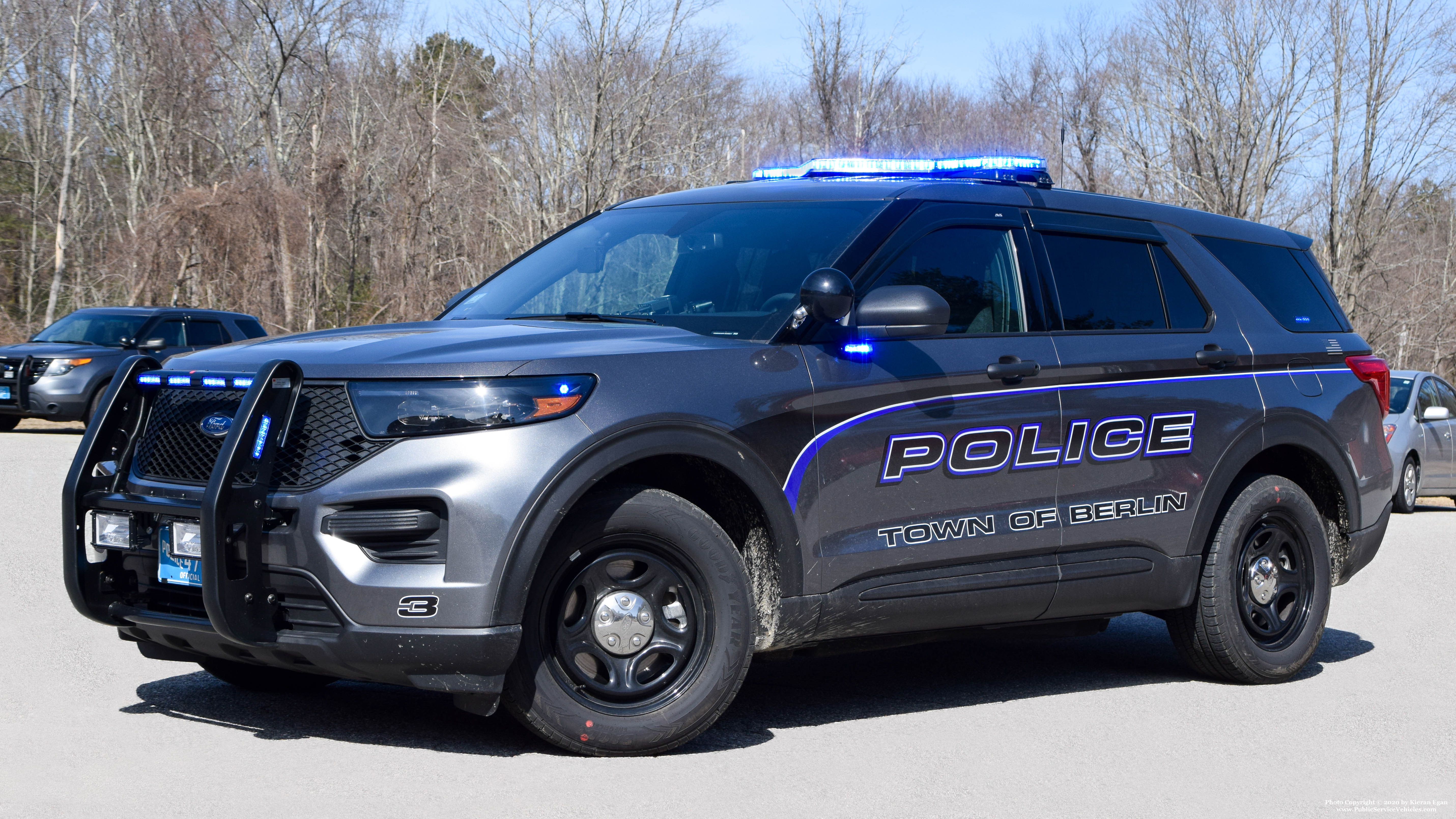 A photo  of Berlin Police
            Car 3, a 2020 Ford Police Interceptor Utility Hybrid             taken by Kieran Egan