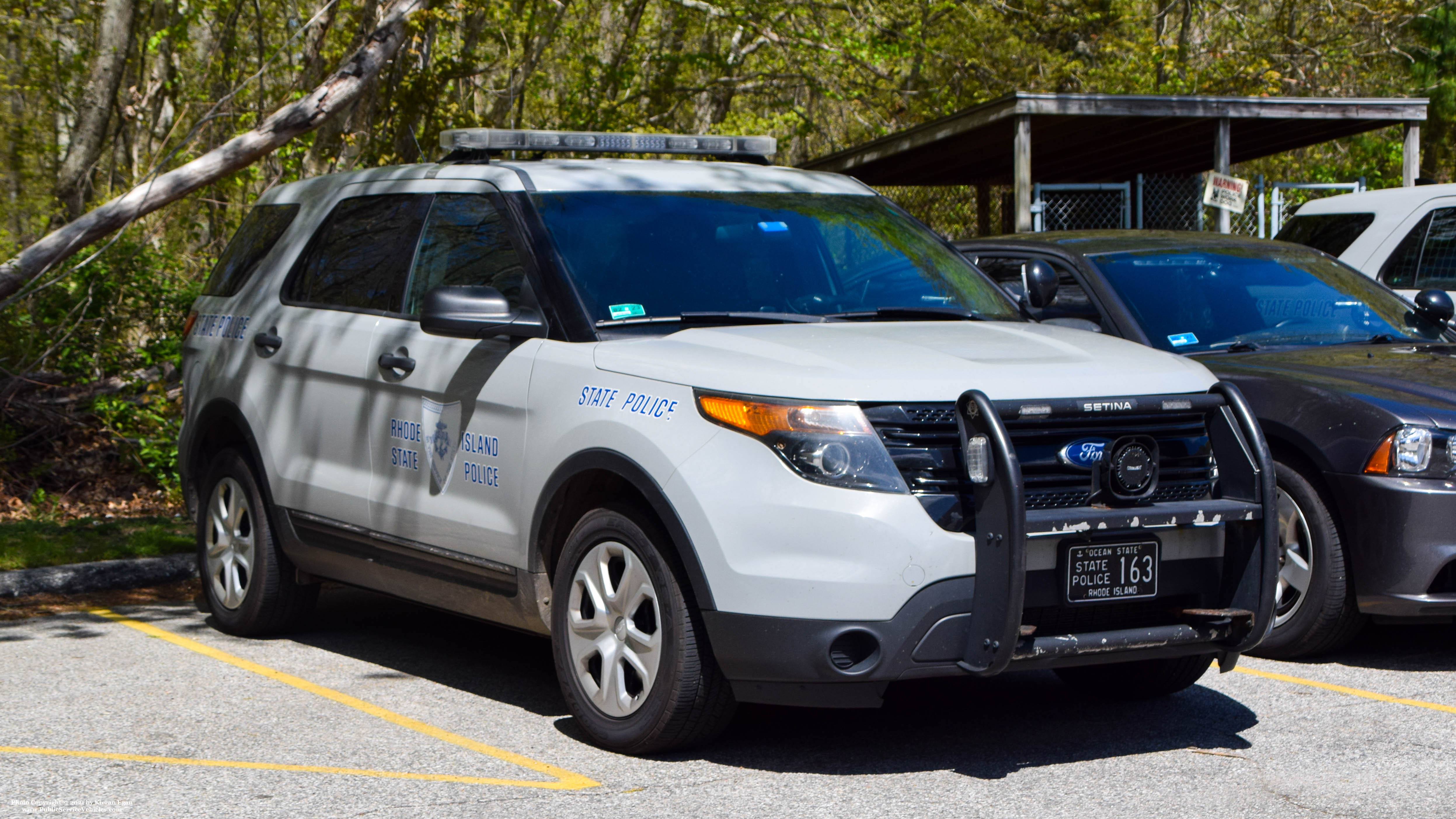 A photo  of Rhode Island State Police
            Cruiser 163, a 2013 Ford Police Interceptor Utility             taken by Kieran Egan