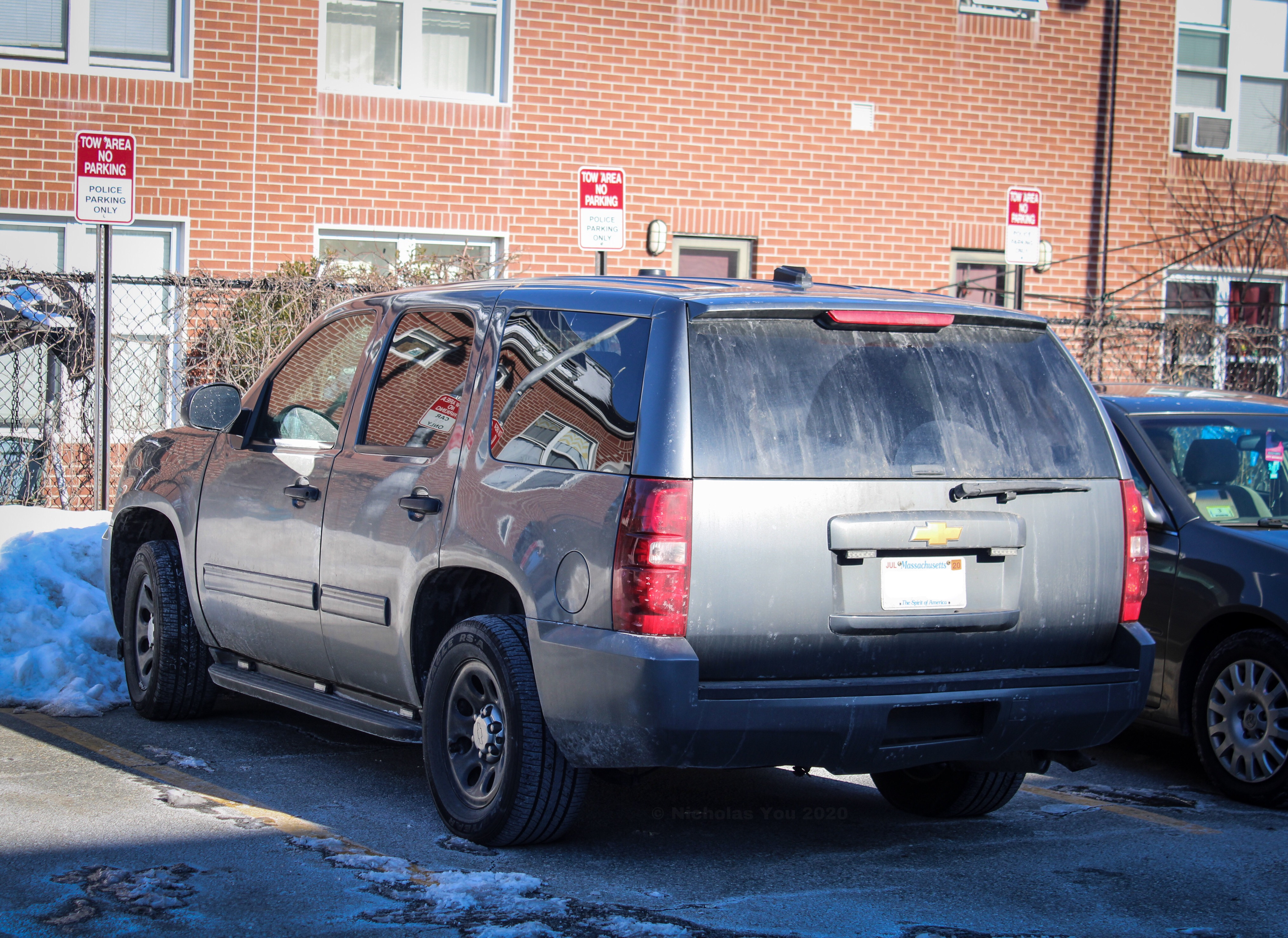 A photo  of Lowell Police
            Unmarked Unit, a 2012 Chevrolet Tahoe             taken by Nicholas You