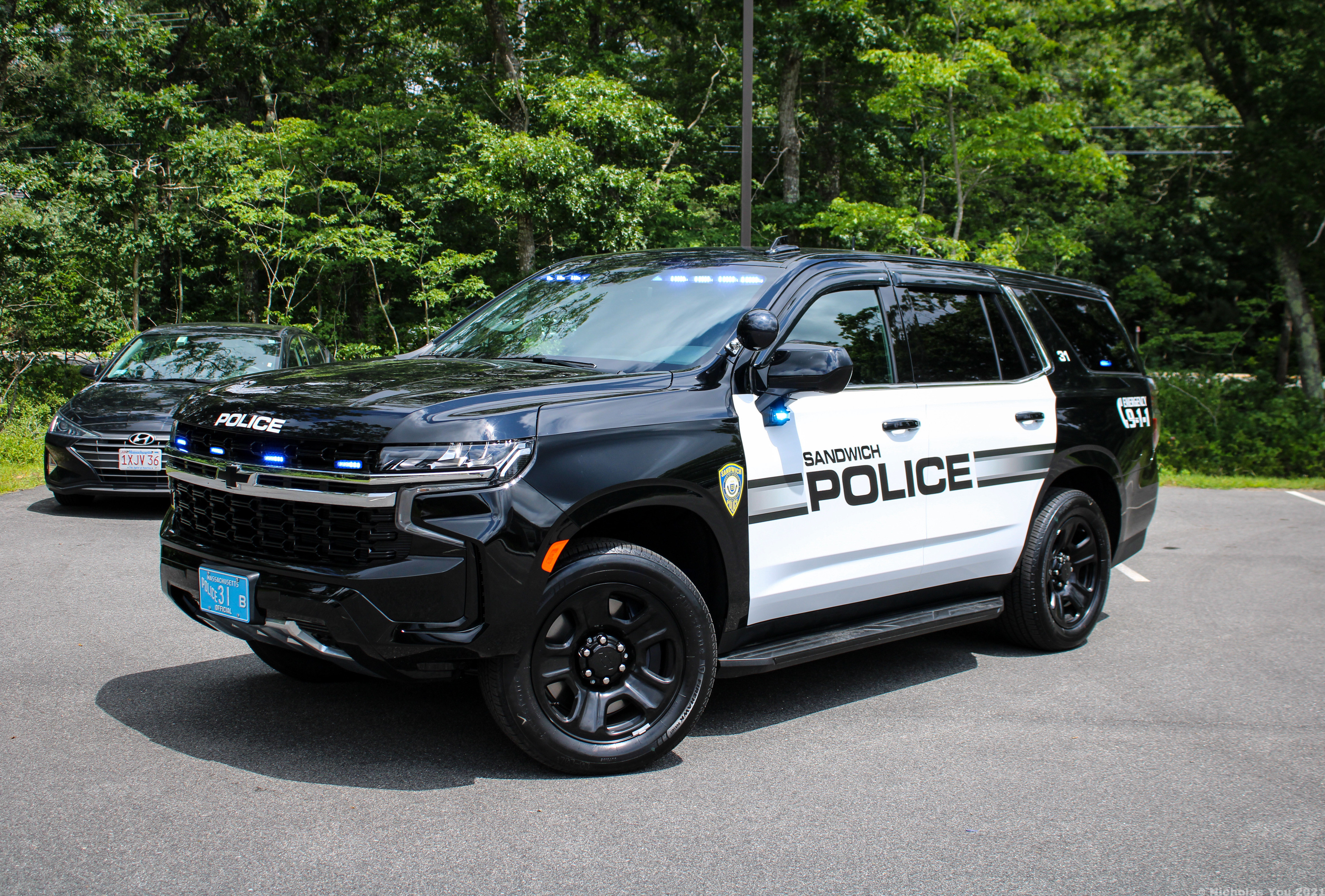 A photo  of Sandwich Police
            Cruiser 31, a 2021 Chevrolet Tahoe             taken by Nicholas You