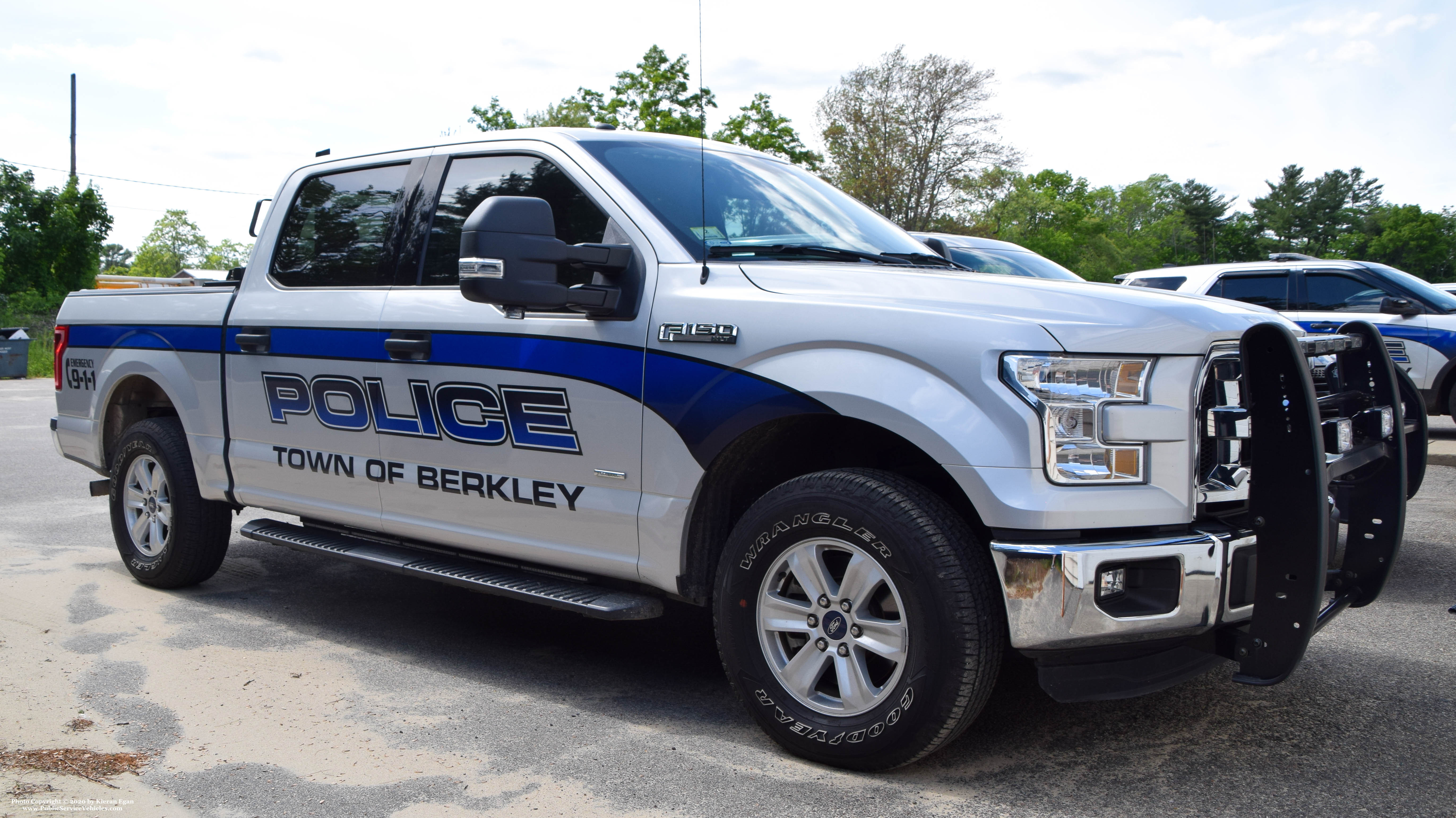 A photo  of Berkley Police
            Cruiser 502, a 2016 Ford F-150 XLT Crew Cab             taken by Kieran Egan