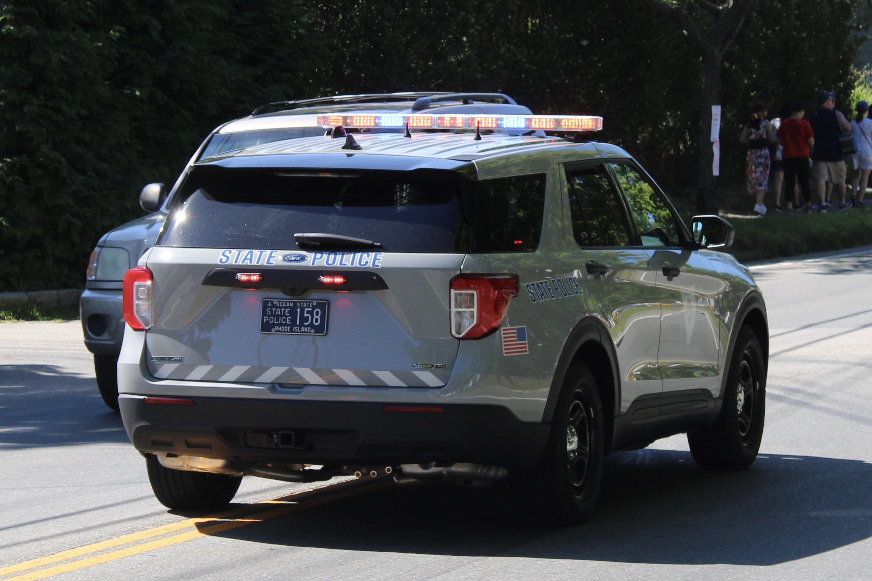 A photo  of Rhode Island State Police
            Cruiser 158, a 2022 Ford Police Interceptor Utility             taken by @riemergencyvehicles