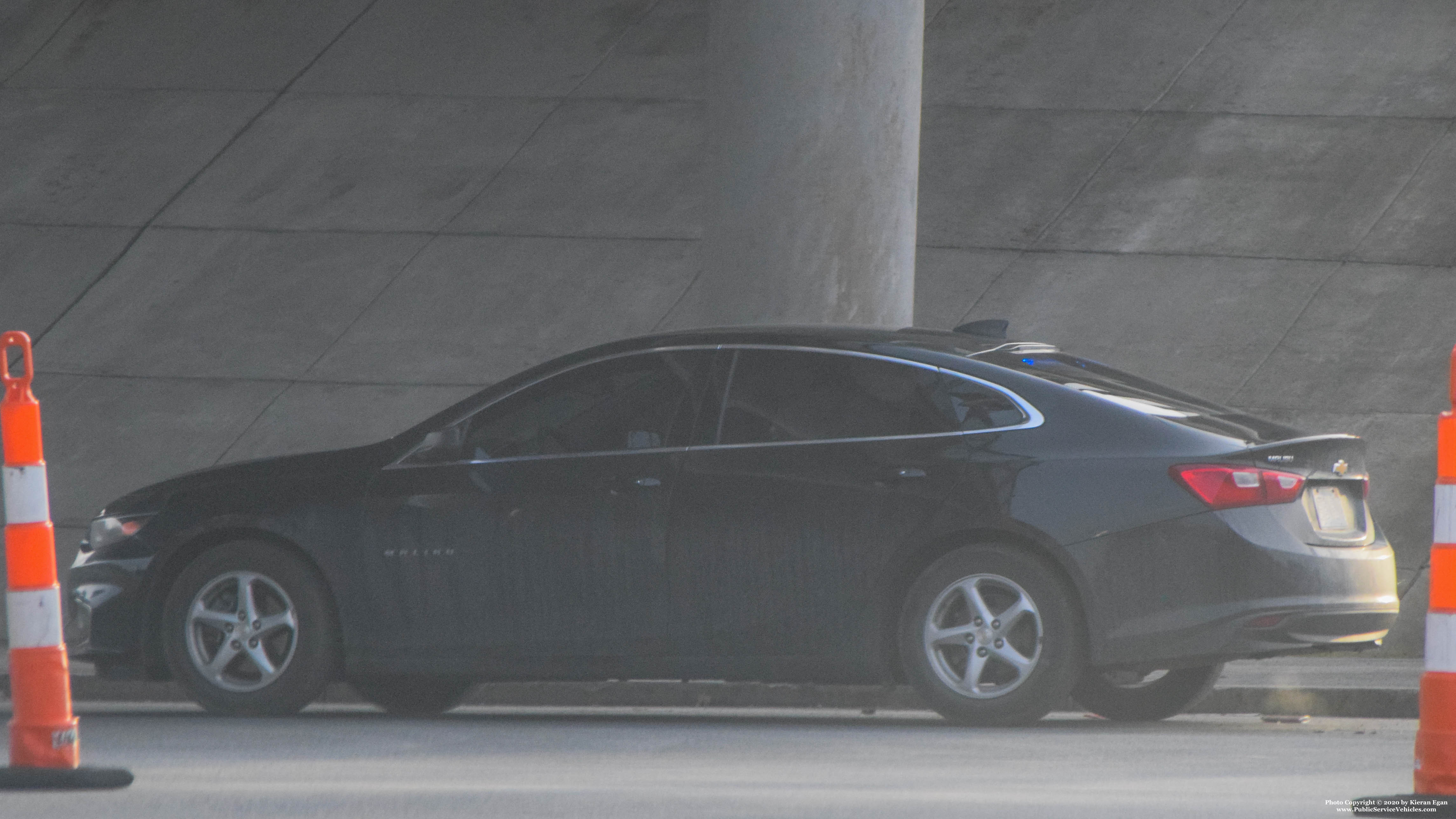 A photo  of Massachusetts State Police
            Unmarked Unit, a 2013-2019 Chevrolet Malibu             taken by Kieran Egan