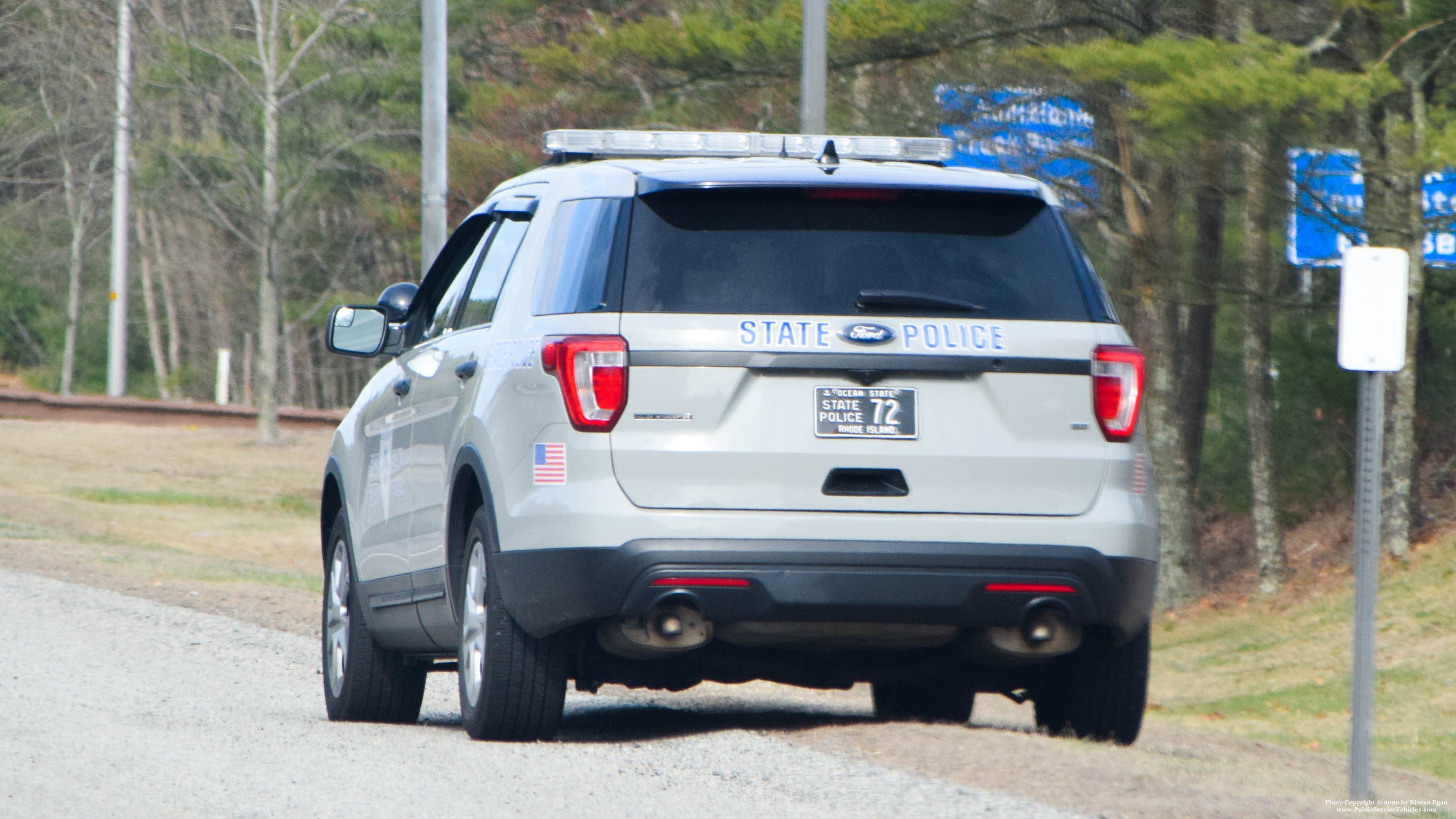 A photo  of Rhode Island State Police
            Cruiser 72, a 2017 Ford Police Interceptor Utility             taken by Kieran Egan