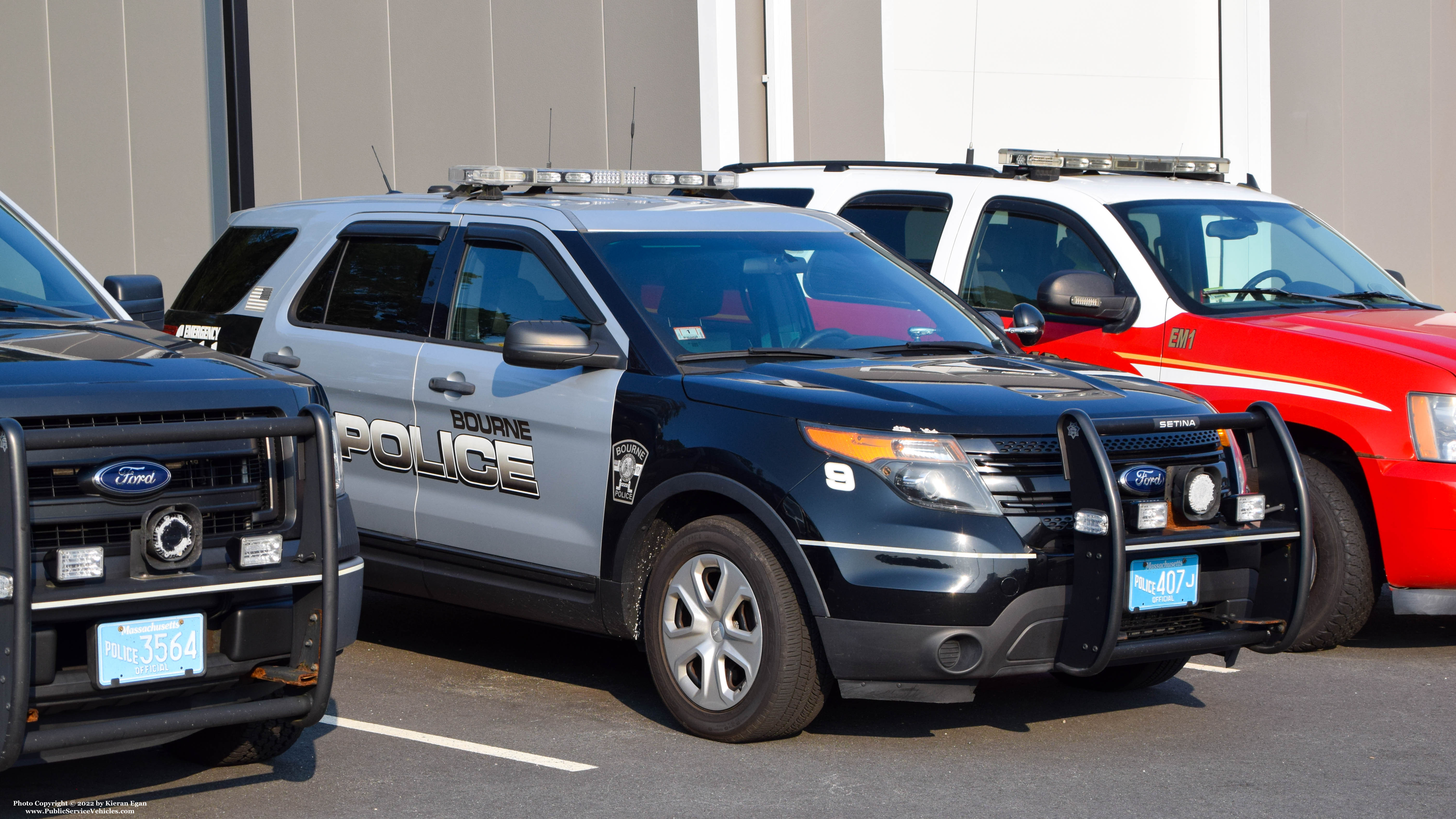 A photo  of Bourne Police
            Cruiser 9, a 2015 Ford Police Interceptor Utility             taken by Kieran Egan