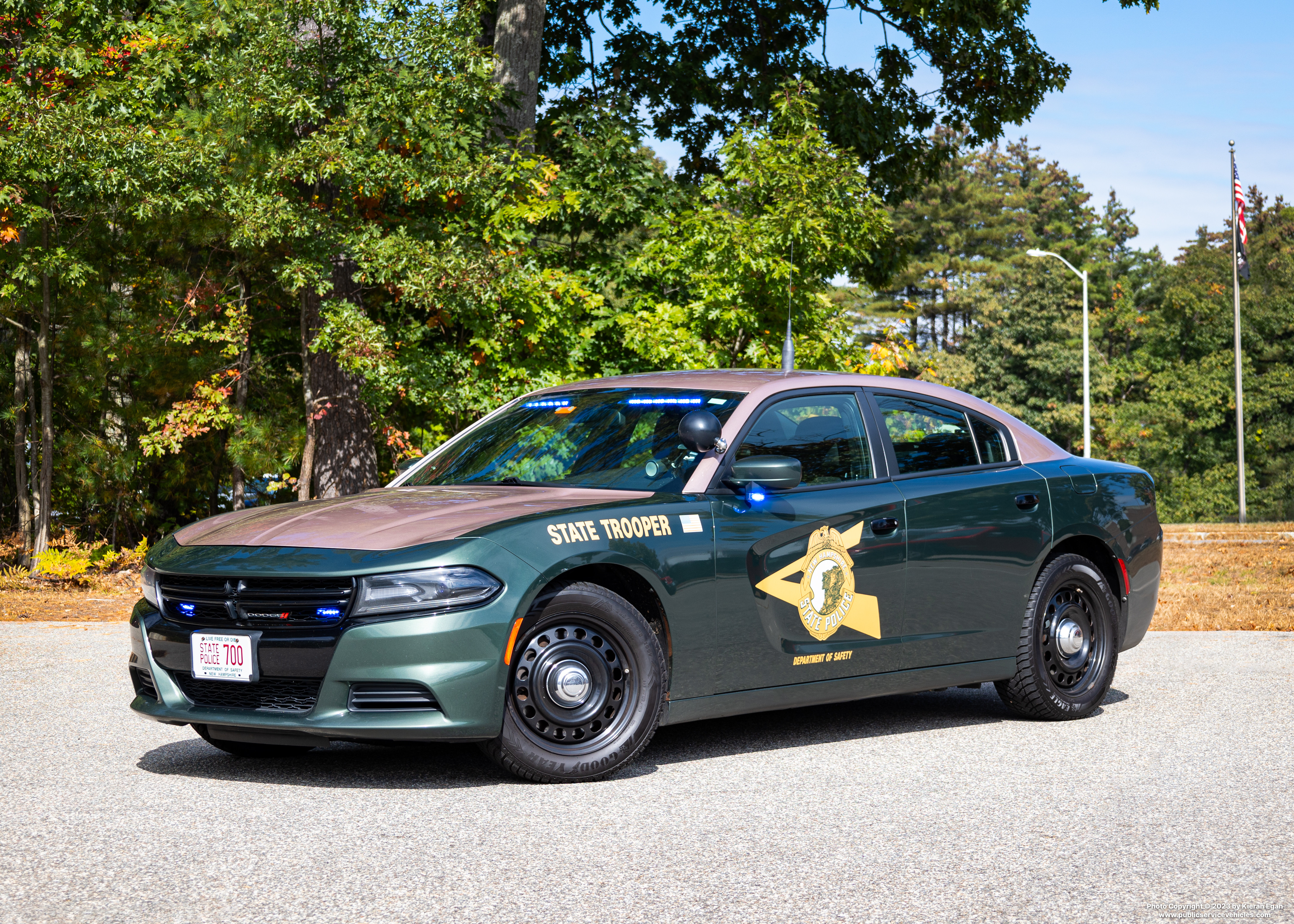 A photo  of New Hampshire State Police
            Cruiser 700, a 2014 Dodge Charger             taken by Kieran Egan