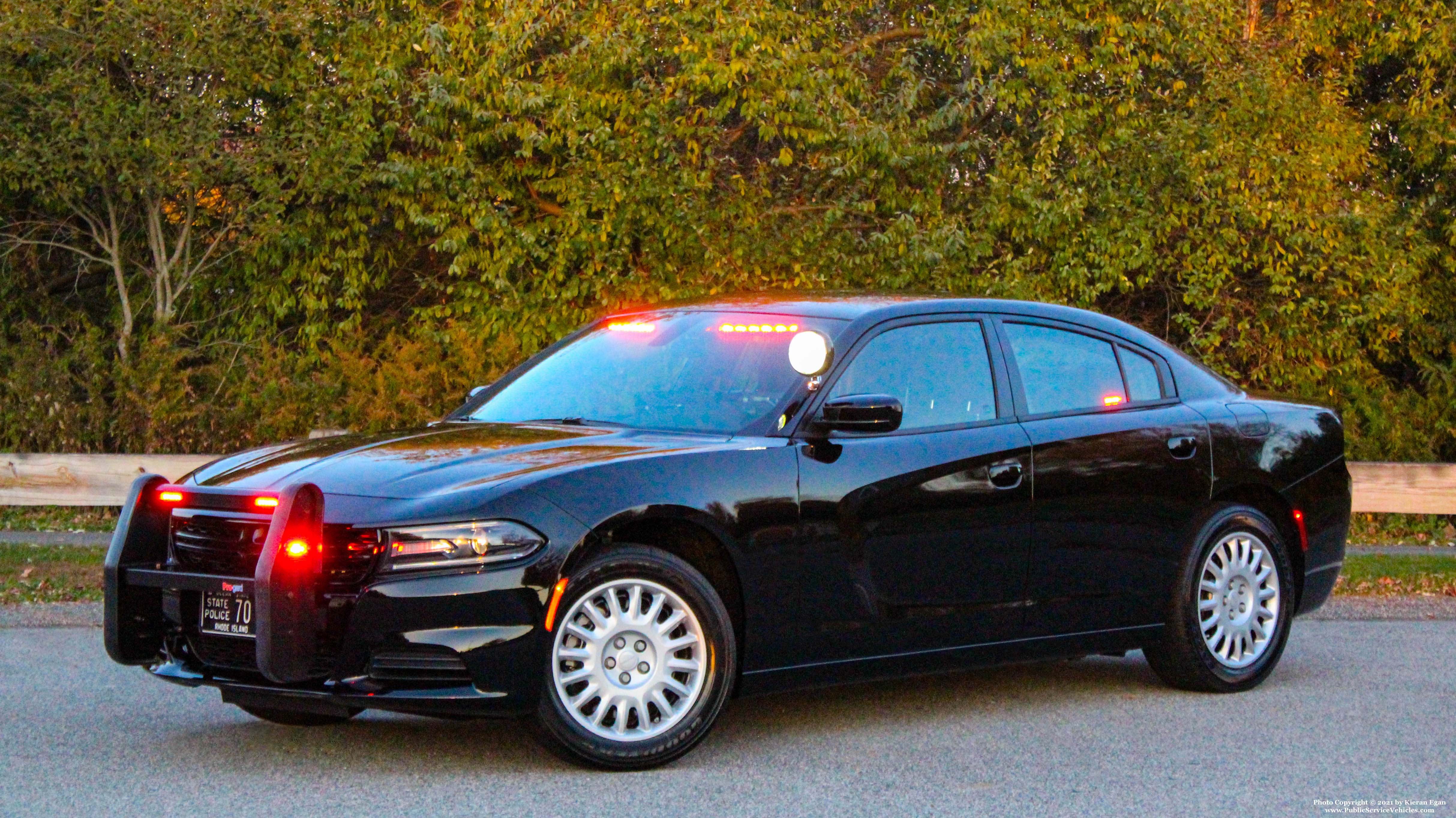 A photo  of Rhode Island State Police
            Cruiser 70, a 2021 Dodge Charger             taken by Kieran Egan