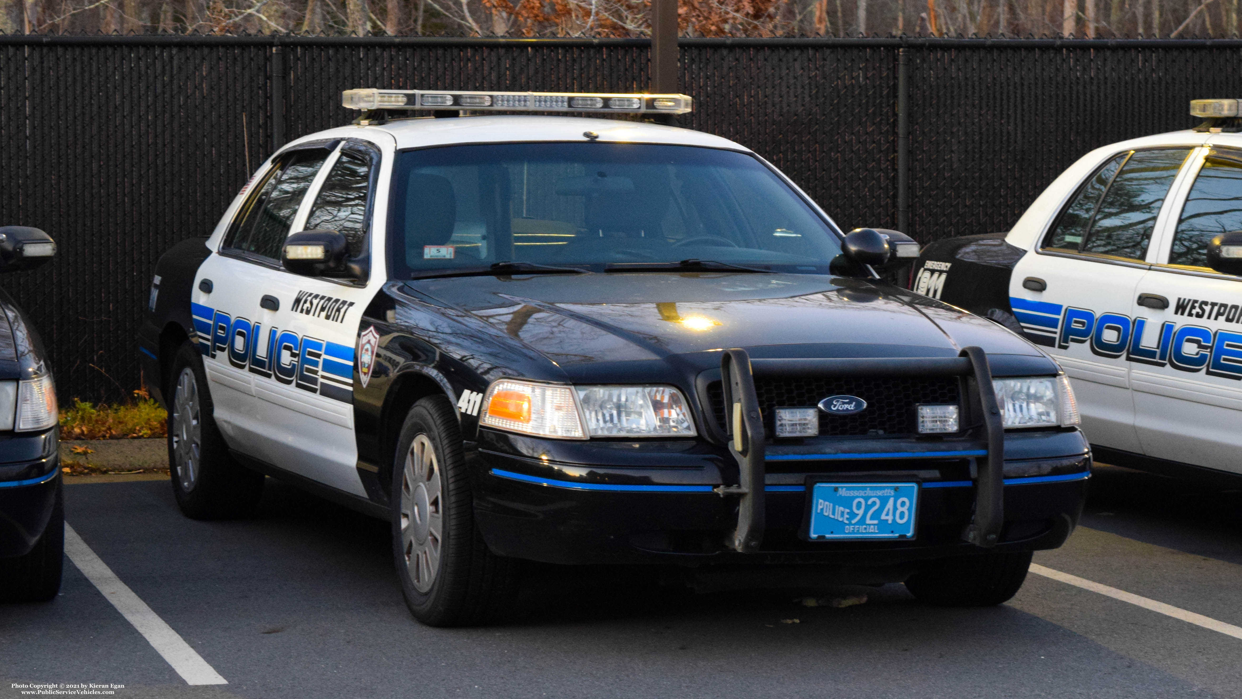 A photo  of Westport Police
            Cruiser 411, a 2011 Ford Crown Victoria Police Interceptor             taken by Kieran Egan