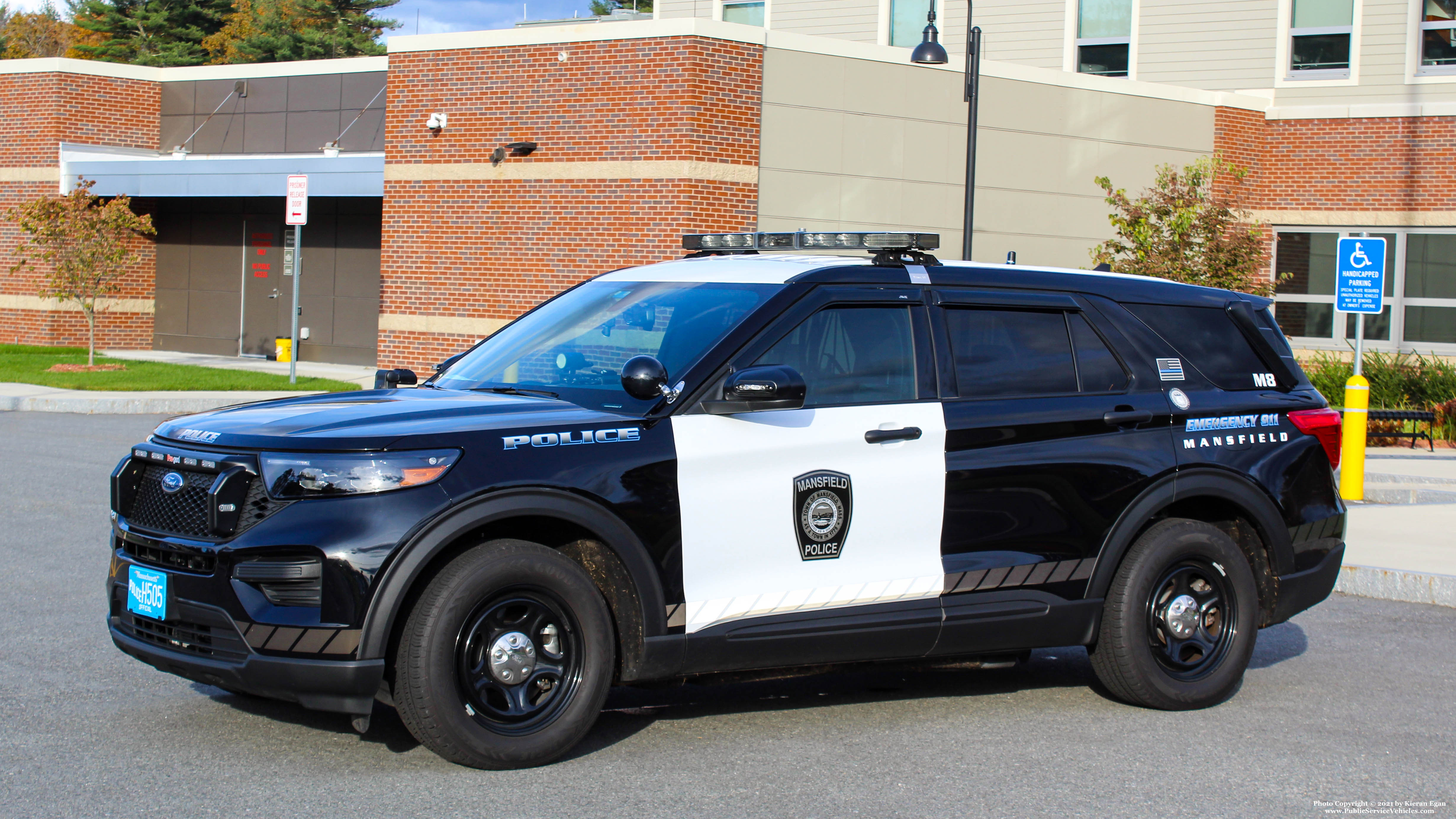 A photo  of Mansfield Police
            M8, a 2021 Ford Police Interceptor Utility Hybrid             taken by Kieran Egan