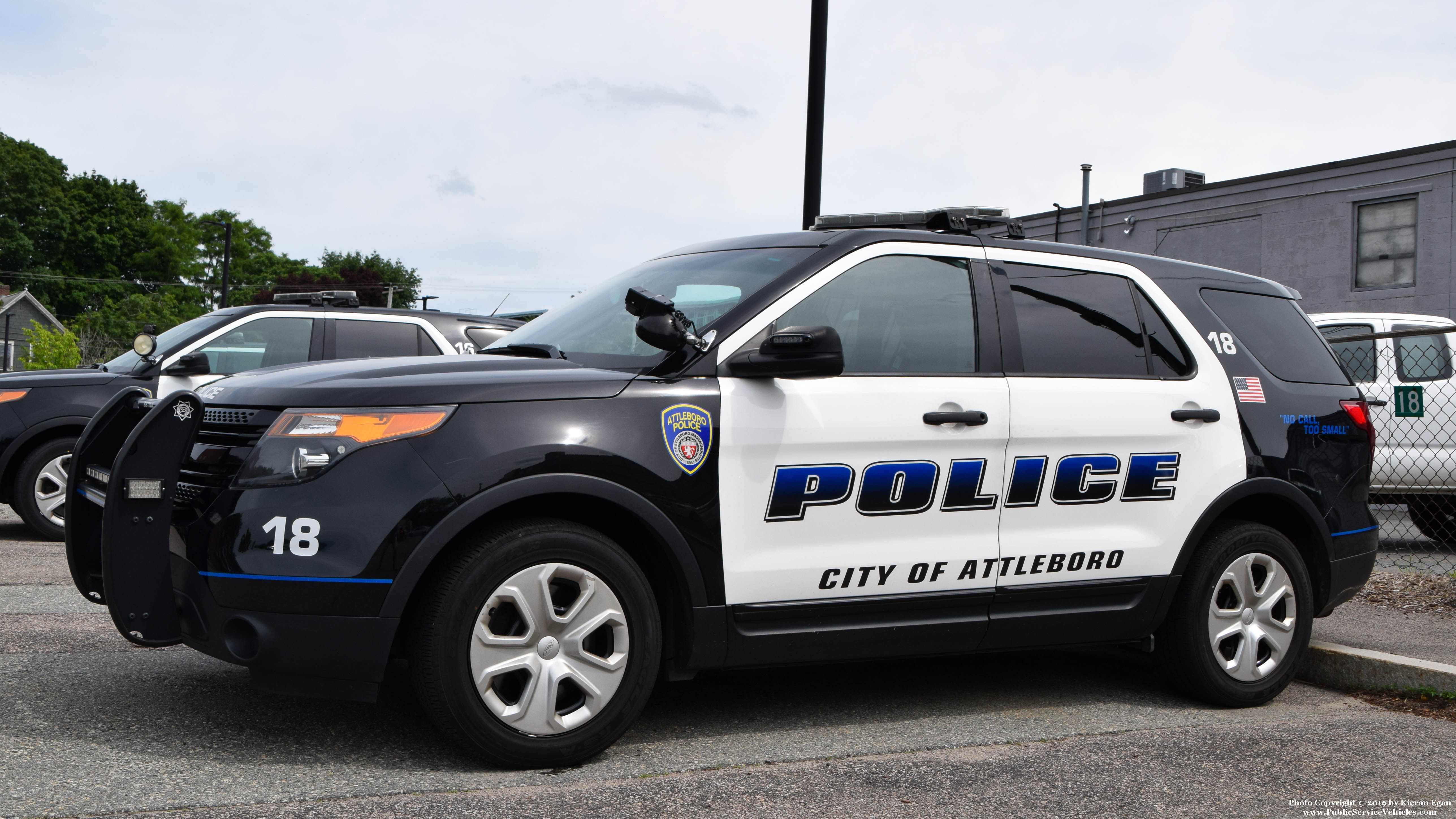 A photo  of Attleboro Police
            Car 18, a 2014 Ford Police Interceptor Utility             taken by Kieran Egan