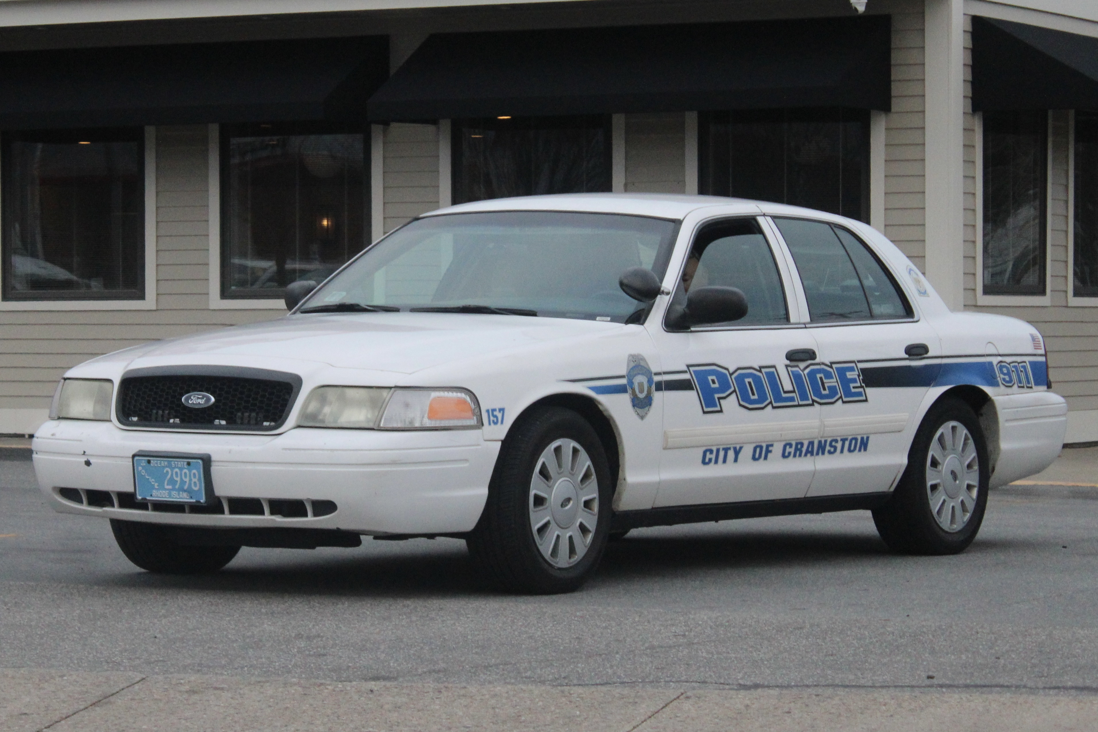 A photo  of Cranston Police
            Cruiser 157, a 2009-2011 Ford Crown Victoria Police Interceptor             taken by @riemergencyvehicles